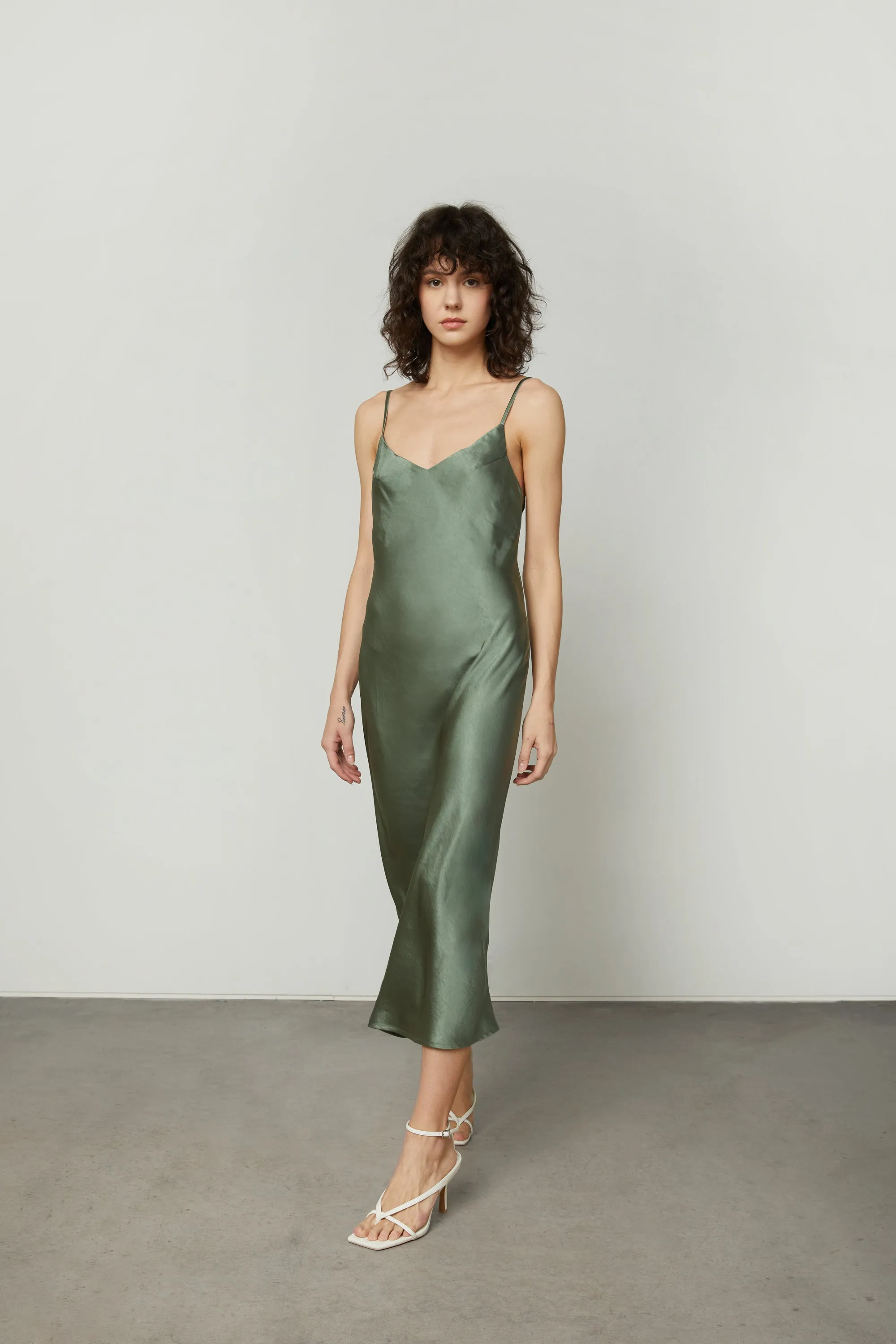 MIDI SLIP DRESS sold by OAK AND FORT product image thumbnail 4