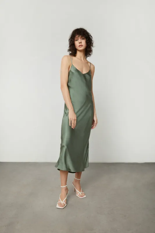MIDI SLIP DRESS sold by OAK AND FORT