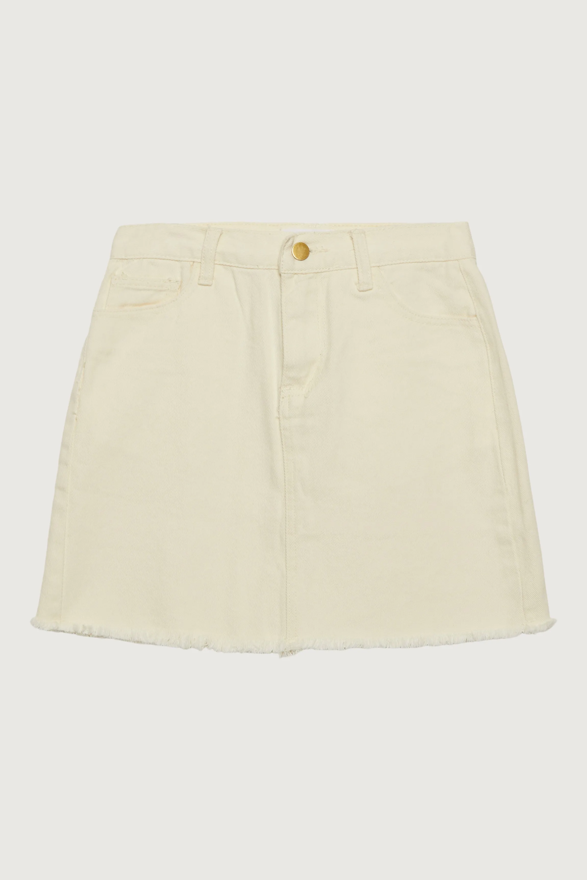 IVORY DENIM MINI SKIRT sold by OAK AND FORT product image thumbnail 5