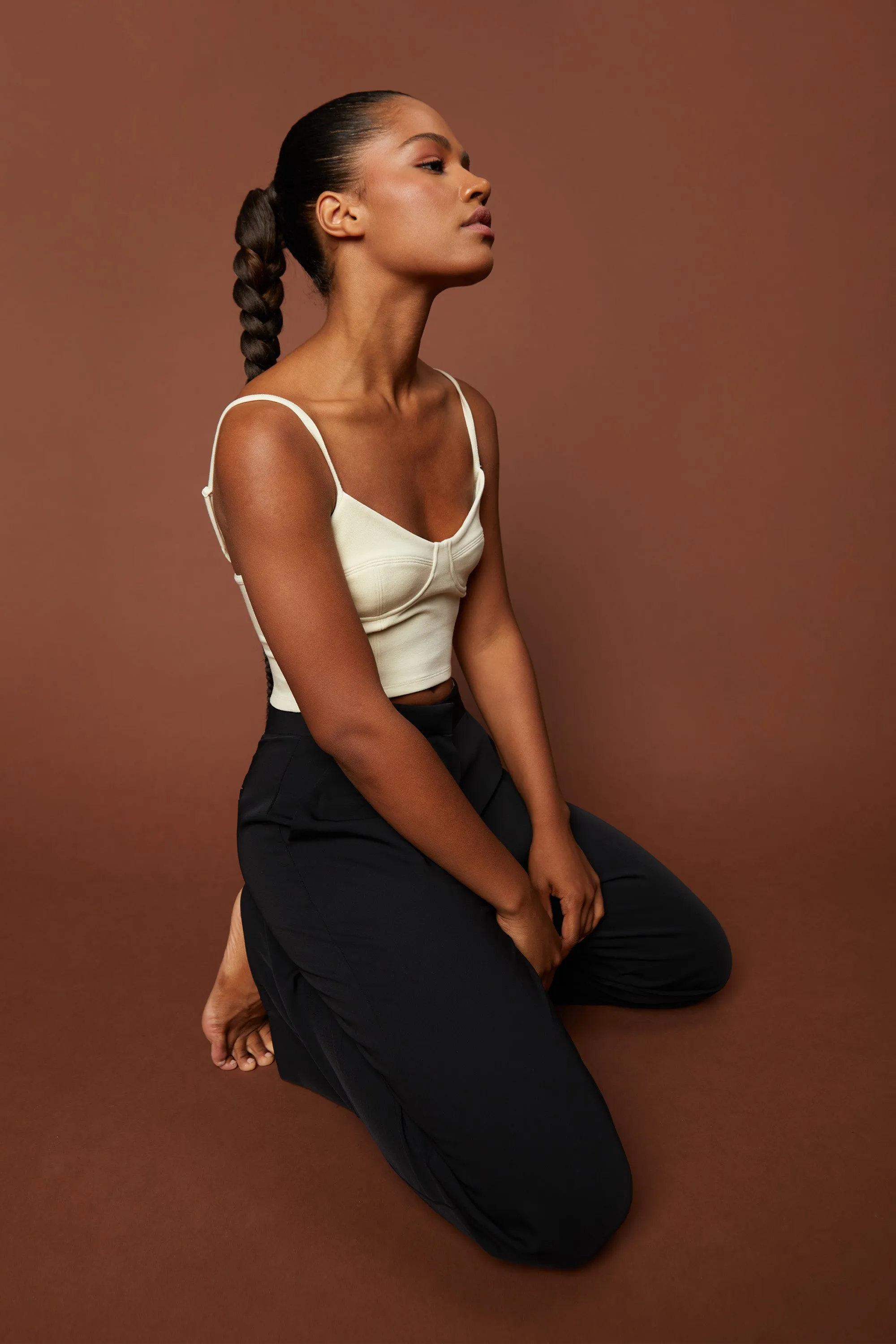 CROPPED BUSTIER TANK sold by OAK AND FORT product image thumbnail 4