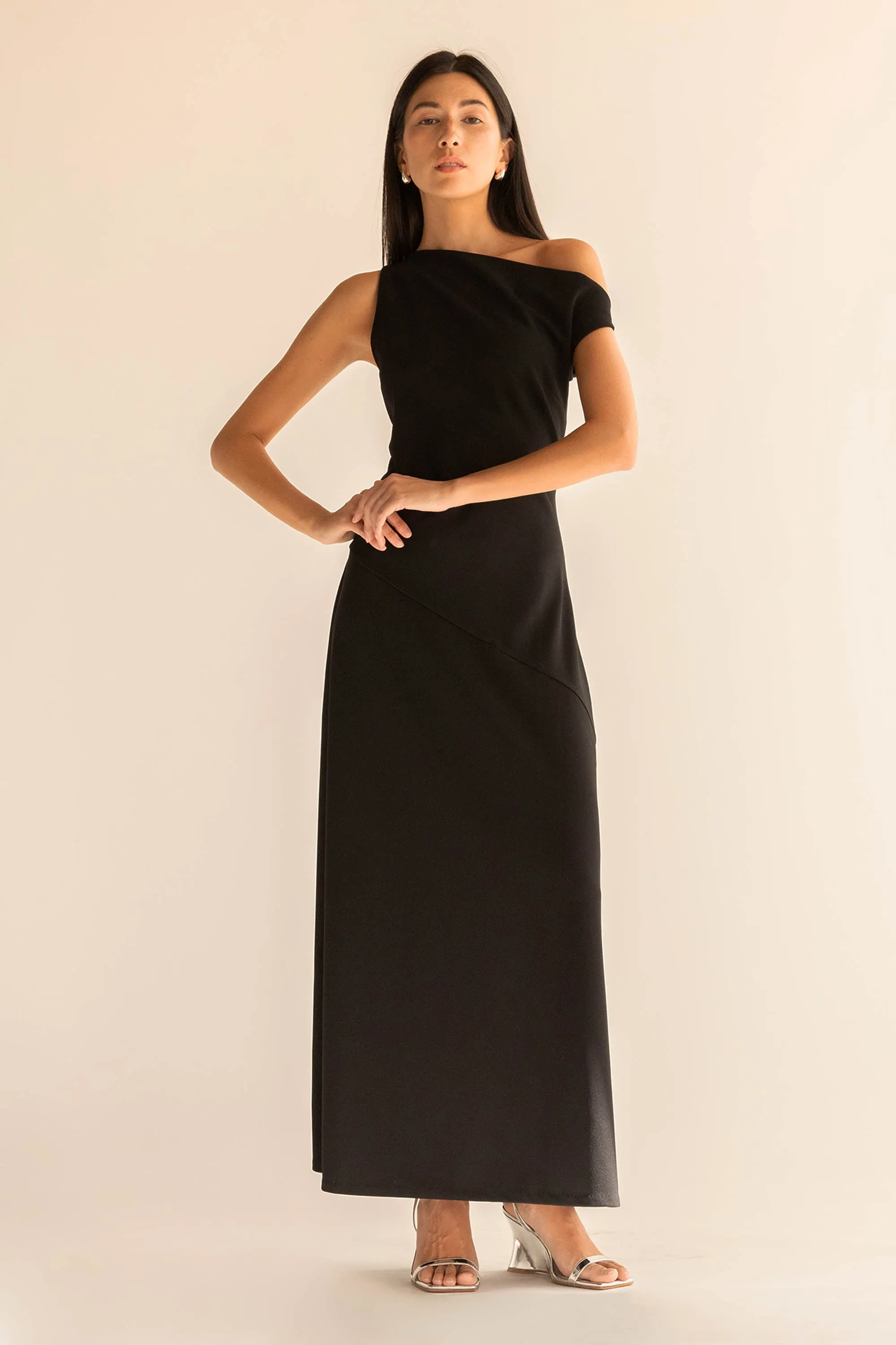 OFF THE SHOULDER MAXI DRESS sold by OAK AND FORT