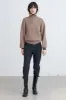 HIGH NECKLINE ZIP UP SWEATER sold by OAK AND FORT