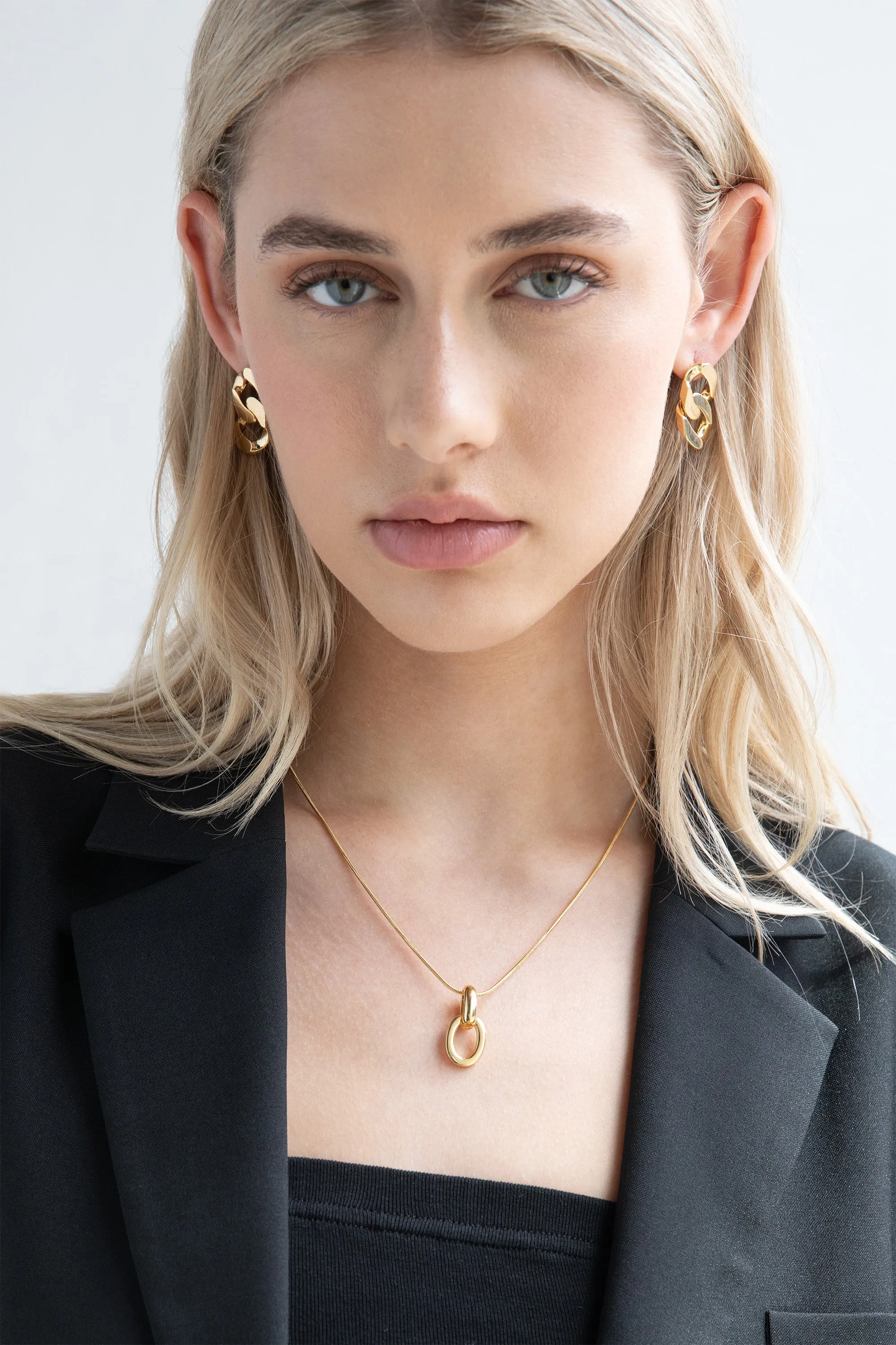 CUBAN LINK DROP EARRING sold by OAK AND FORT product image thumbnail 2