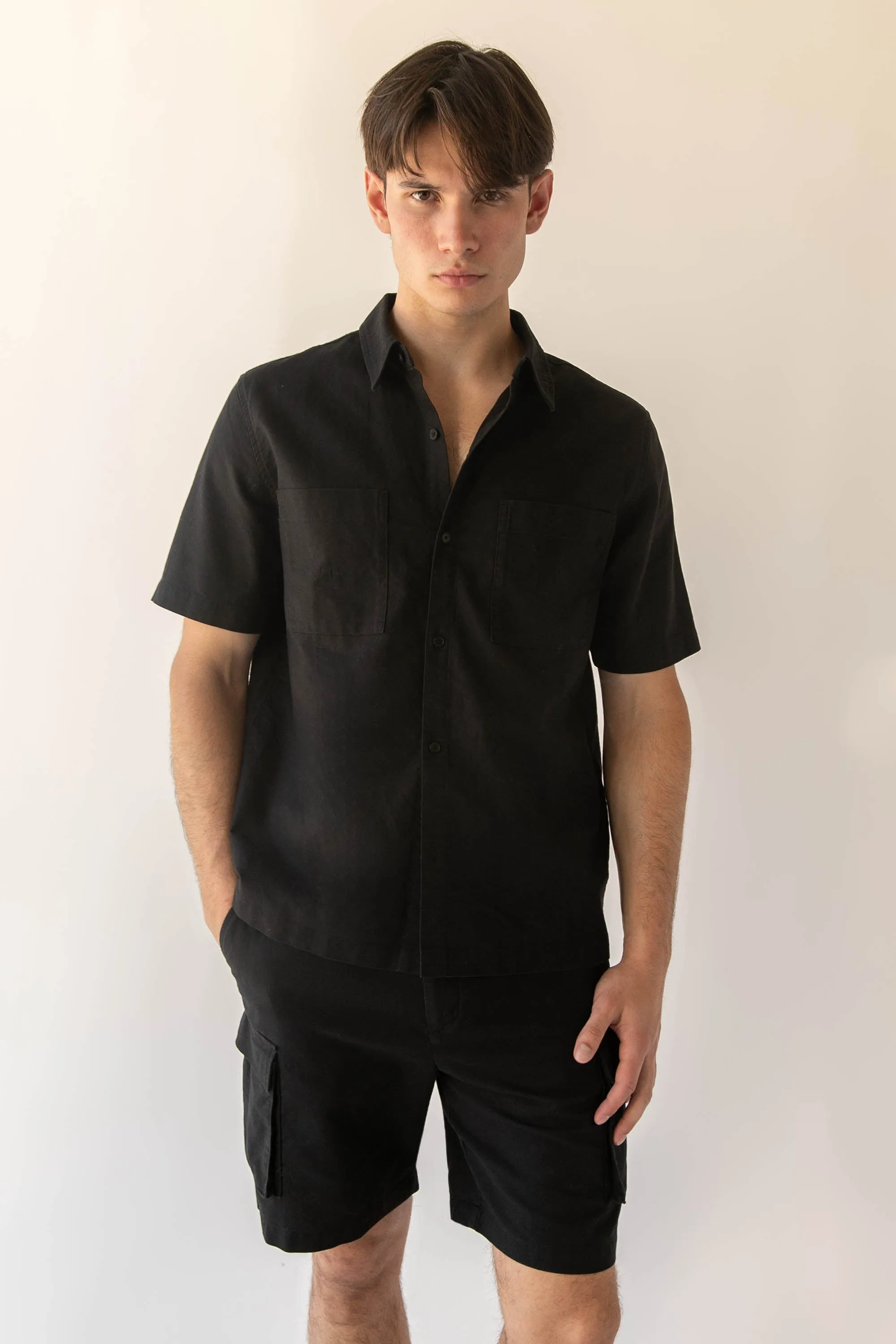 COTTON LINEN CARGO SHORT sold by OAK AND FORT product image thumbnail 2