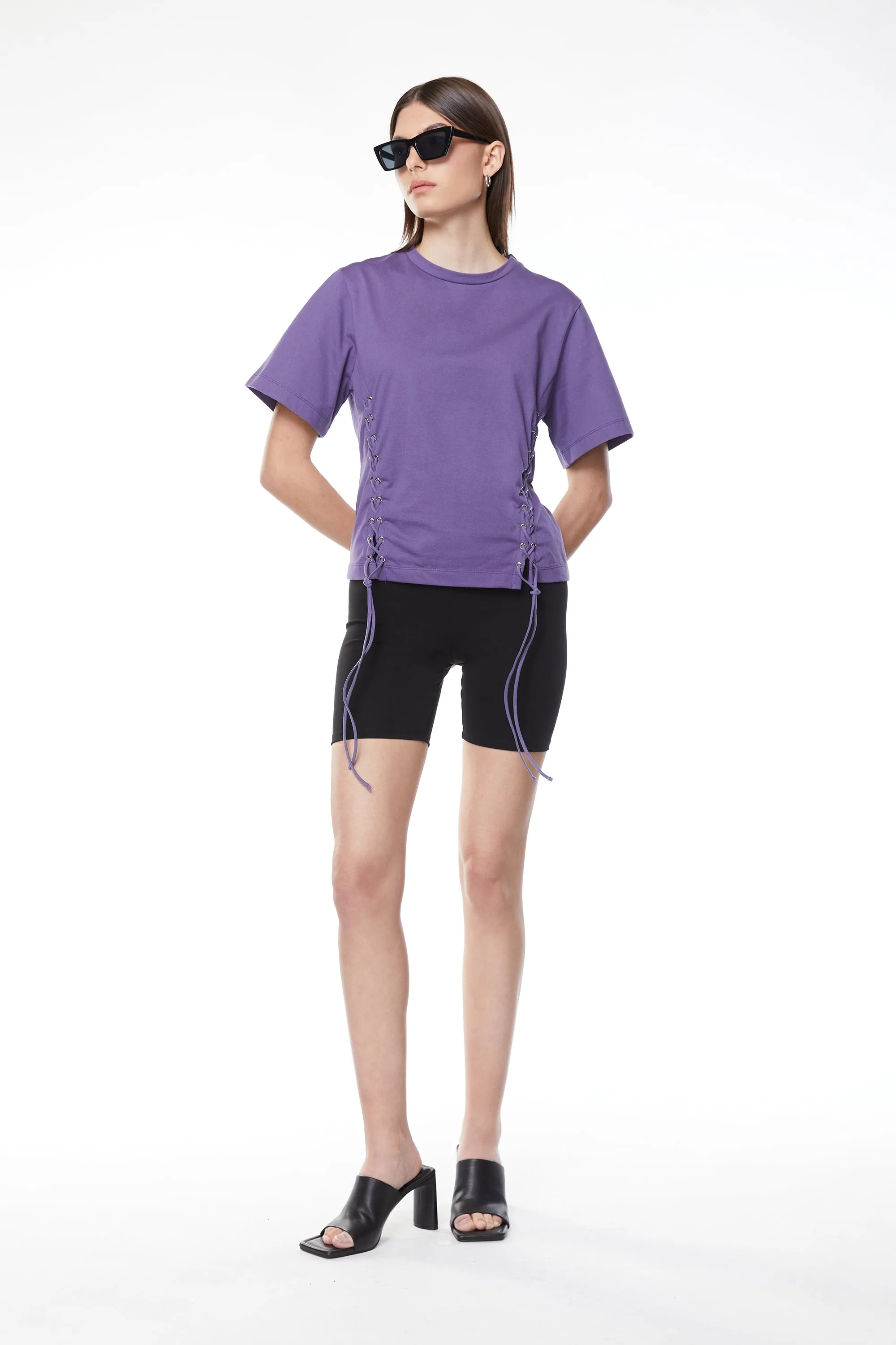 LACE UP T-SHIRT sold by OAK AND FORT product image thumbnail 2