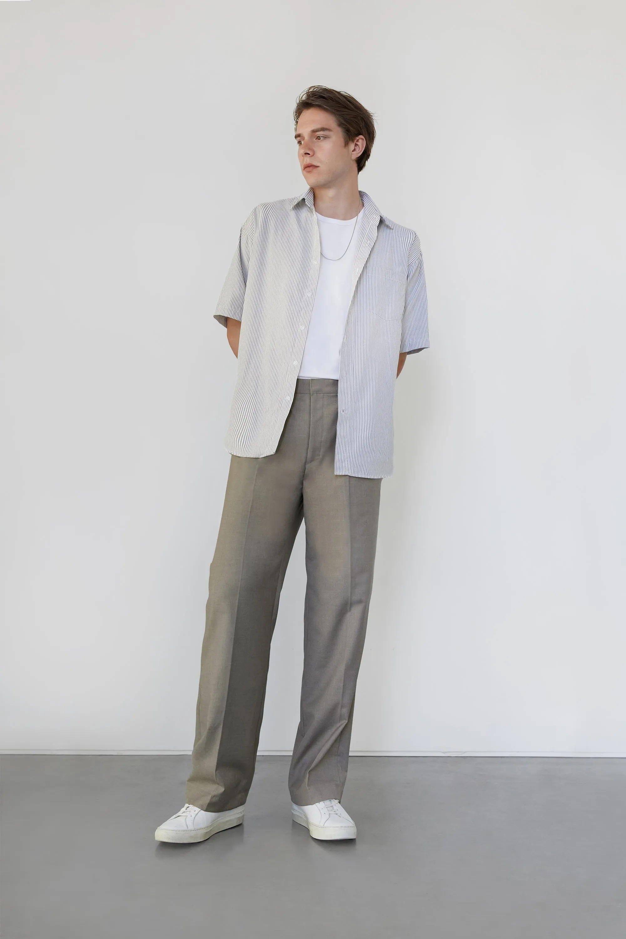 STRIPED SHORT SLEEVE SHIRT sold by OAK AND FORT product image thumbnail 2