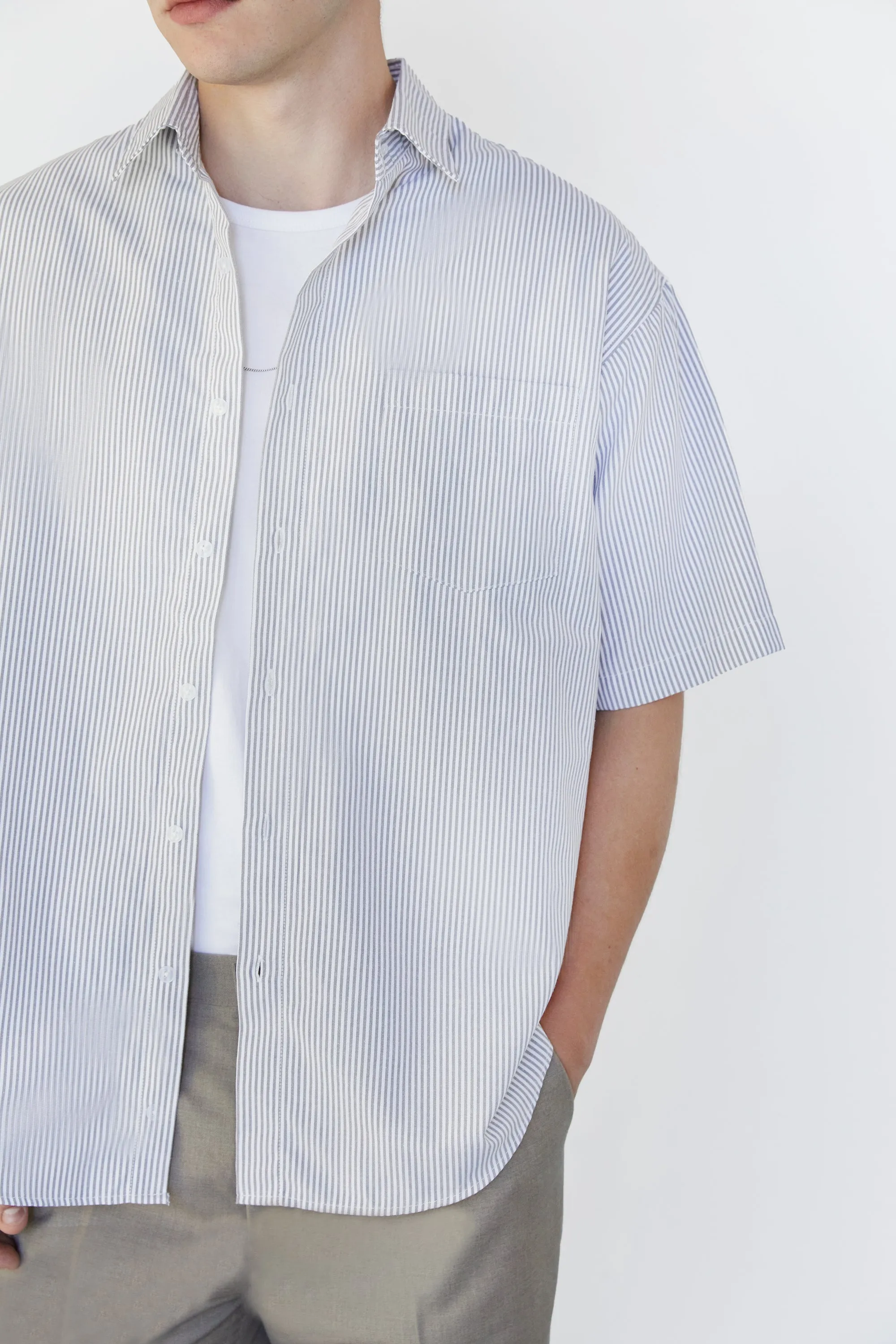 STRIPED SHORT SLEEVE SHIRT sold by OAK AND FORT