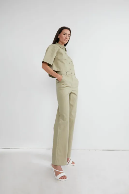 STRAIGHT LEG TWILL PANT sold by OAK AND FORT