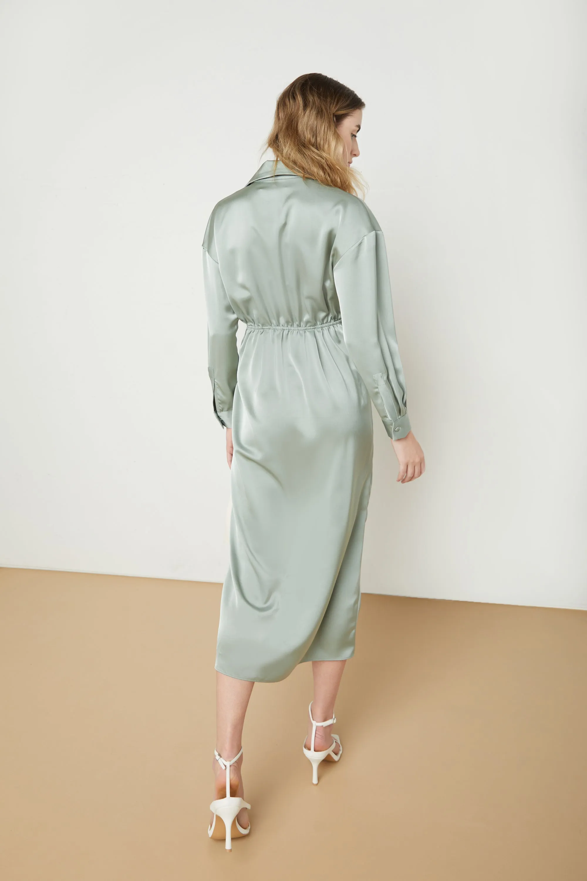MIDI WRAP DRESS sold by OAK AND FORT product image thumbnail 4