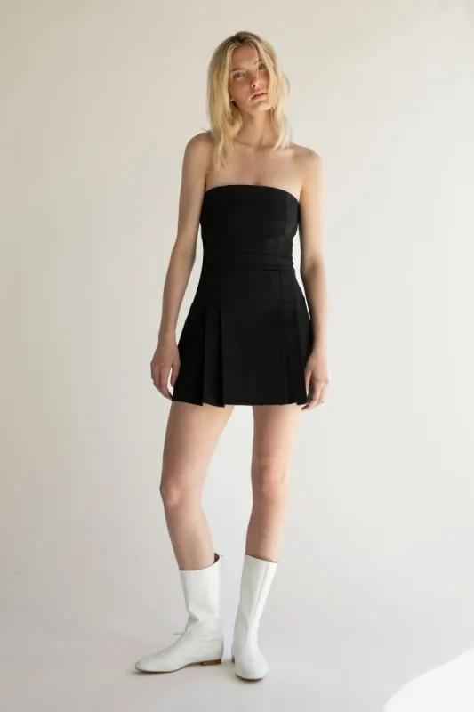 TUBE TOP MINI PLEATED DRESS sold by OAK AND FORT