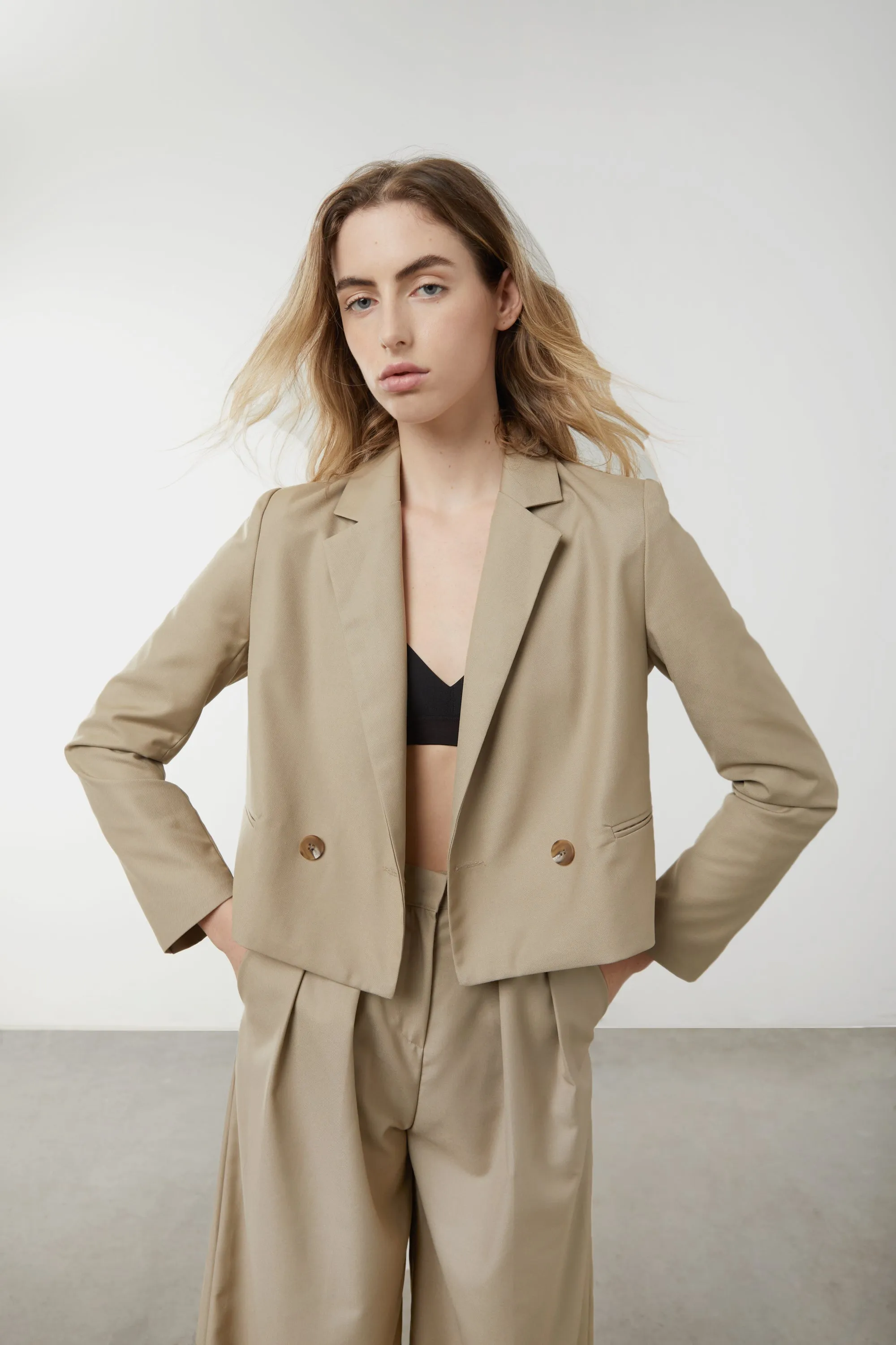 CROPPED BLAZER sold by OAK AND FORT product image thumbnail 2