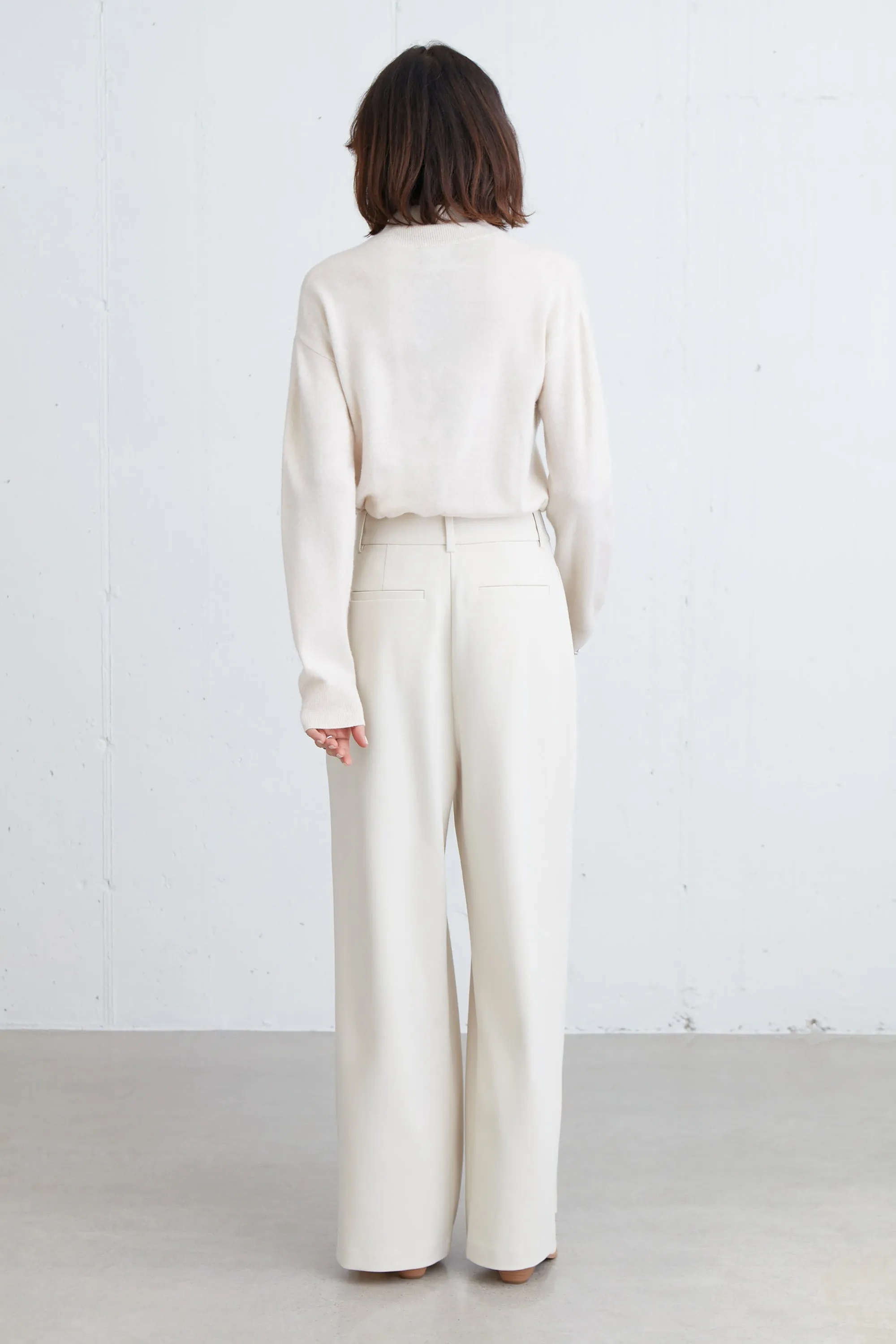 WIDE LEG PANT WITH FRONT PLEAT sold by OAK AND FORT product image thumbnail 4