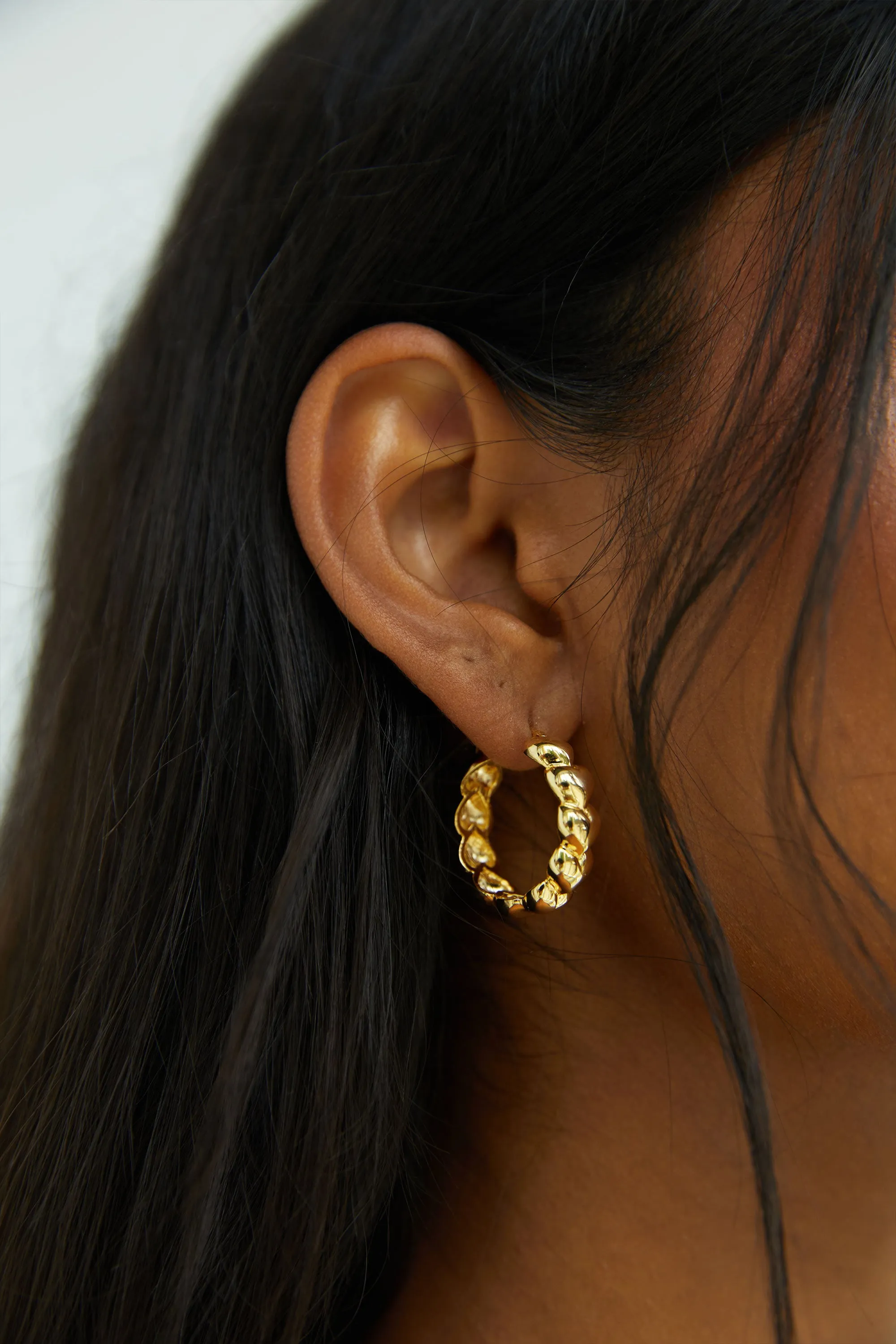 TWIST HOOP EARRING sold by OAK AND FORT