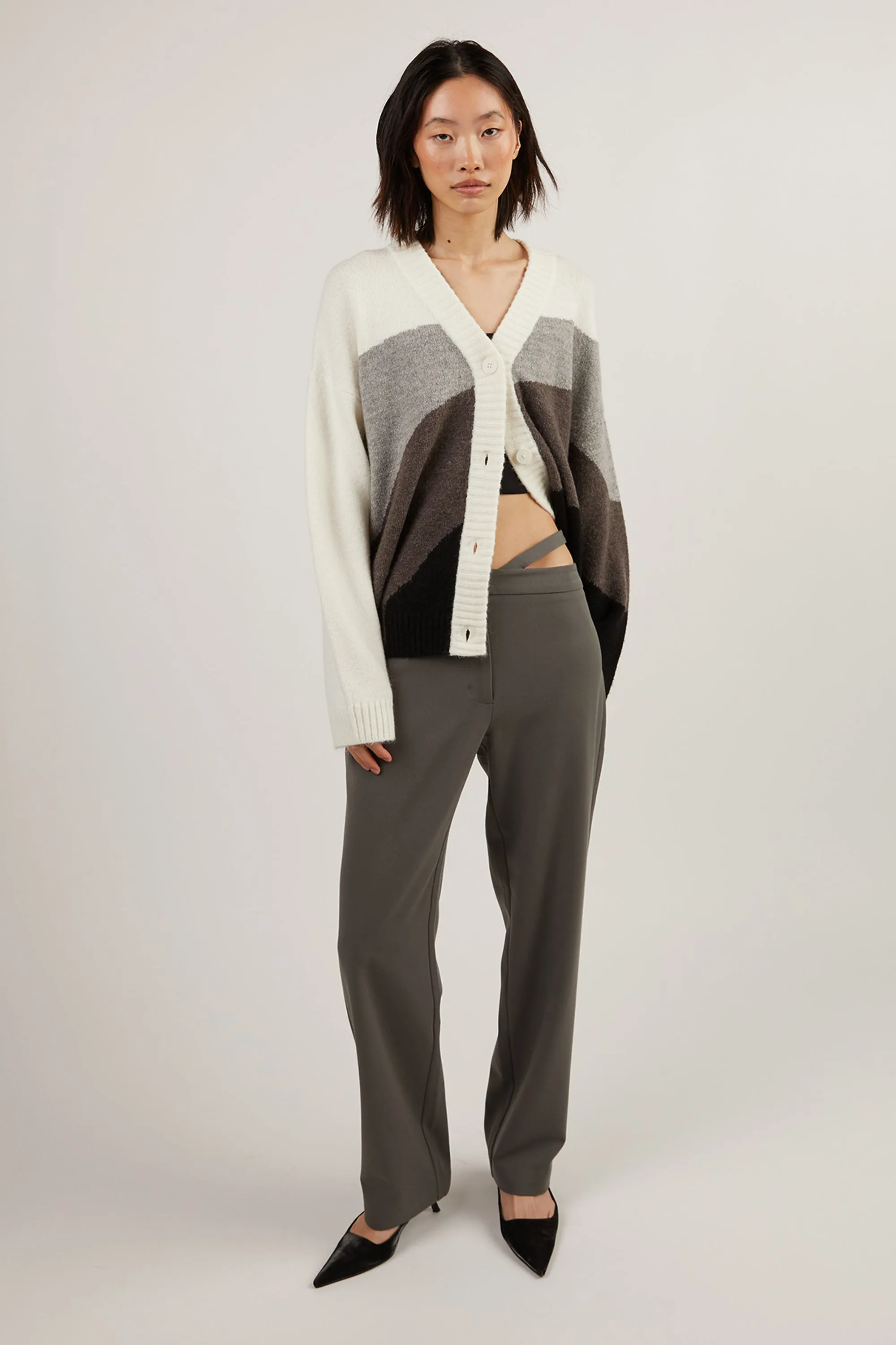 INTARSIA KNIT CARDIGAN sold by OAK AND FORT product image thumbnail 4