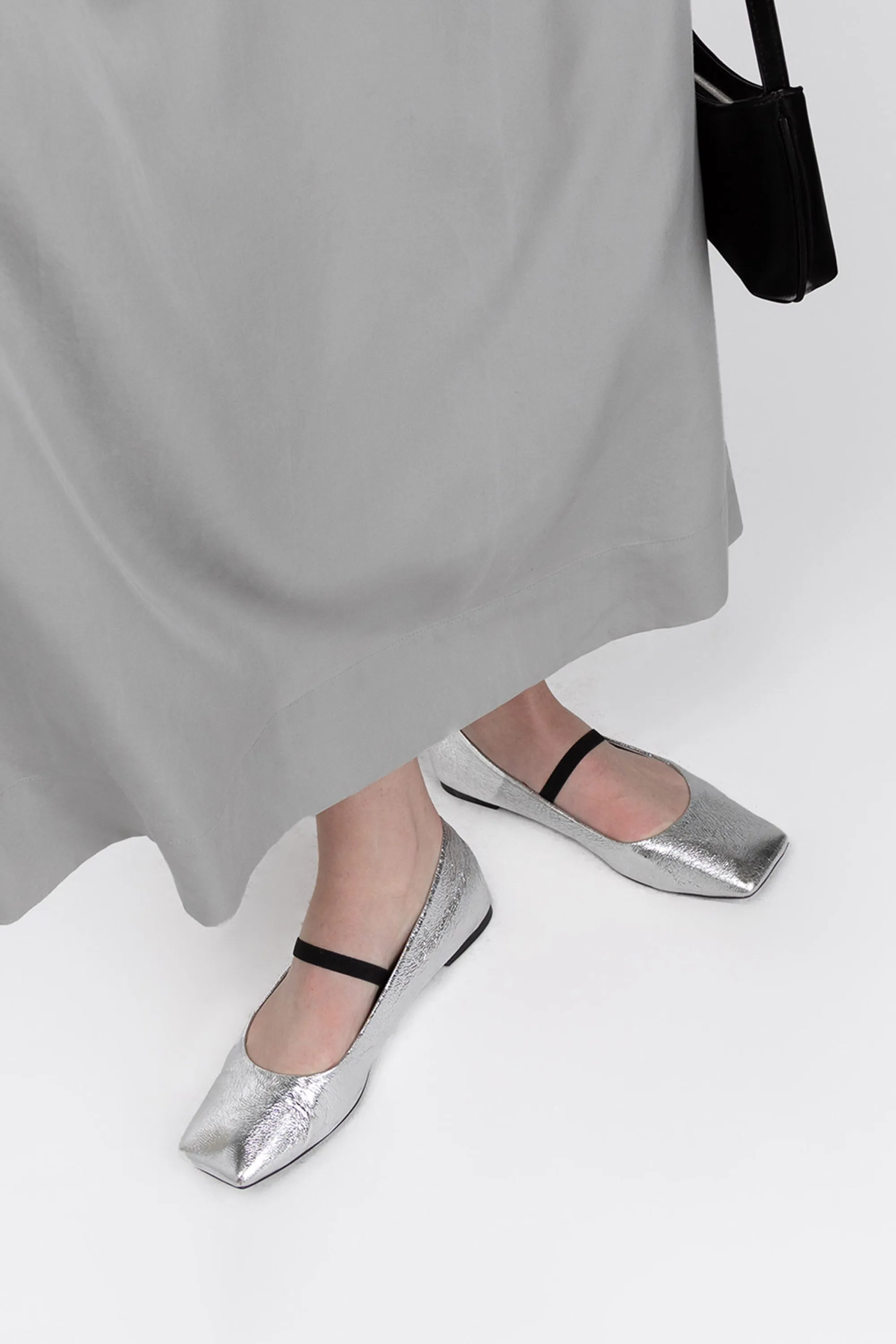 METALLIC SILVER BALLET FLAT sold by OAK AND FORT product image thumbnail 2