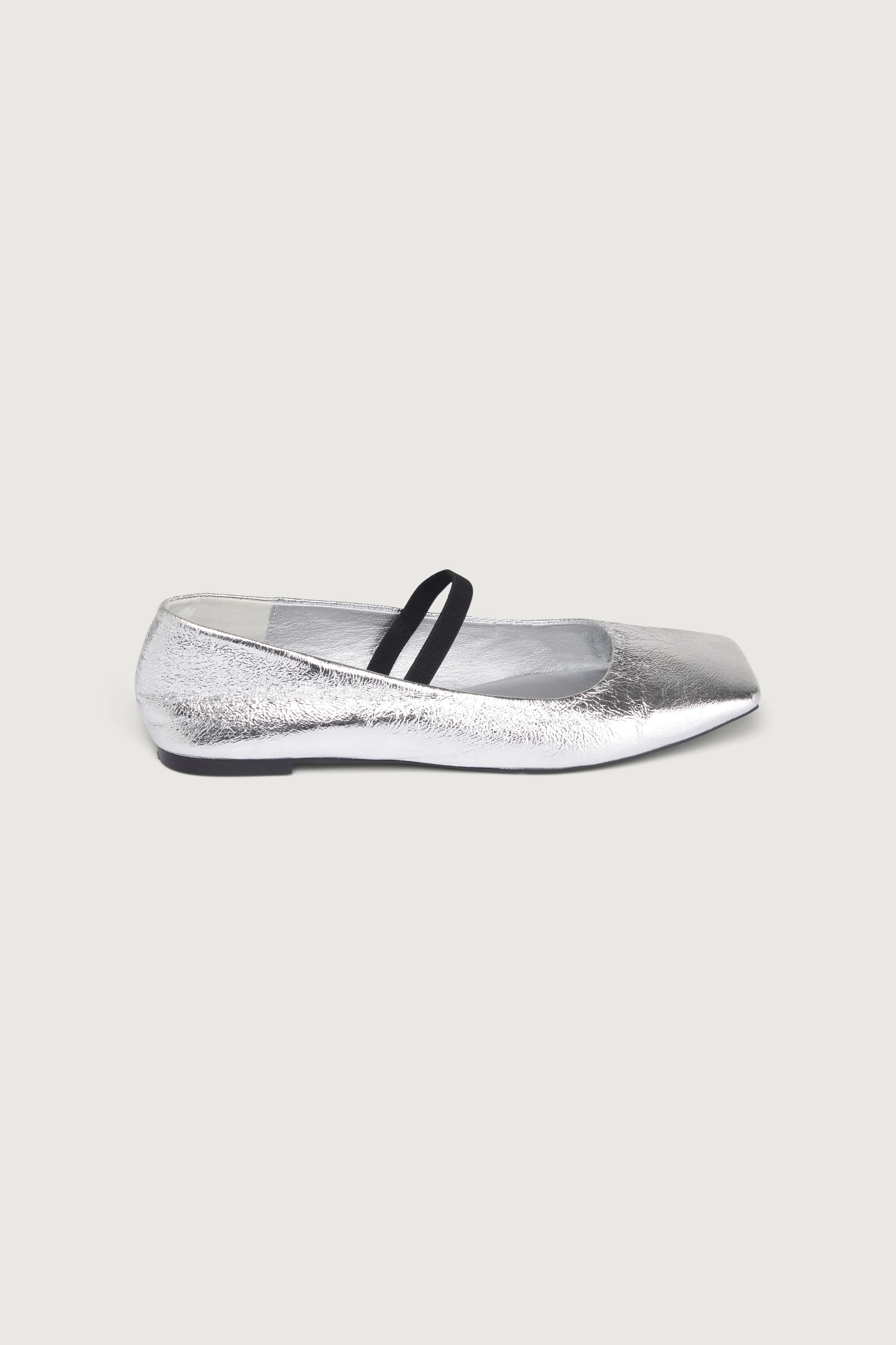 METALLIC SILVER BALLET FLAT sold by OAK AND FORT product image thumbnail 4