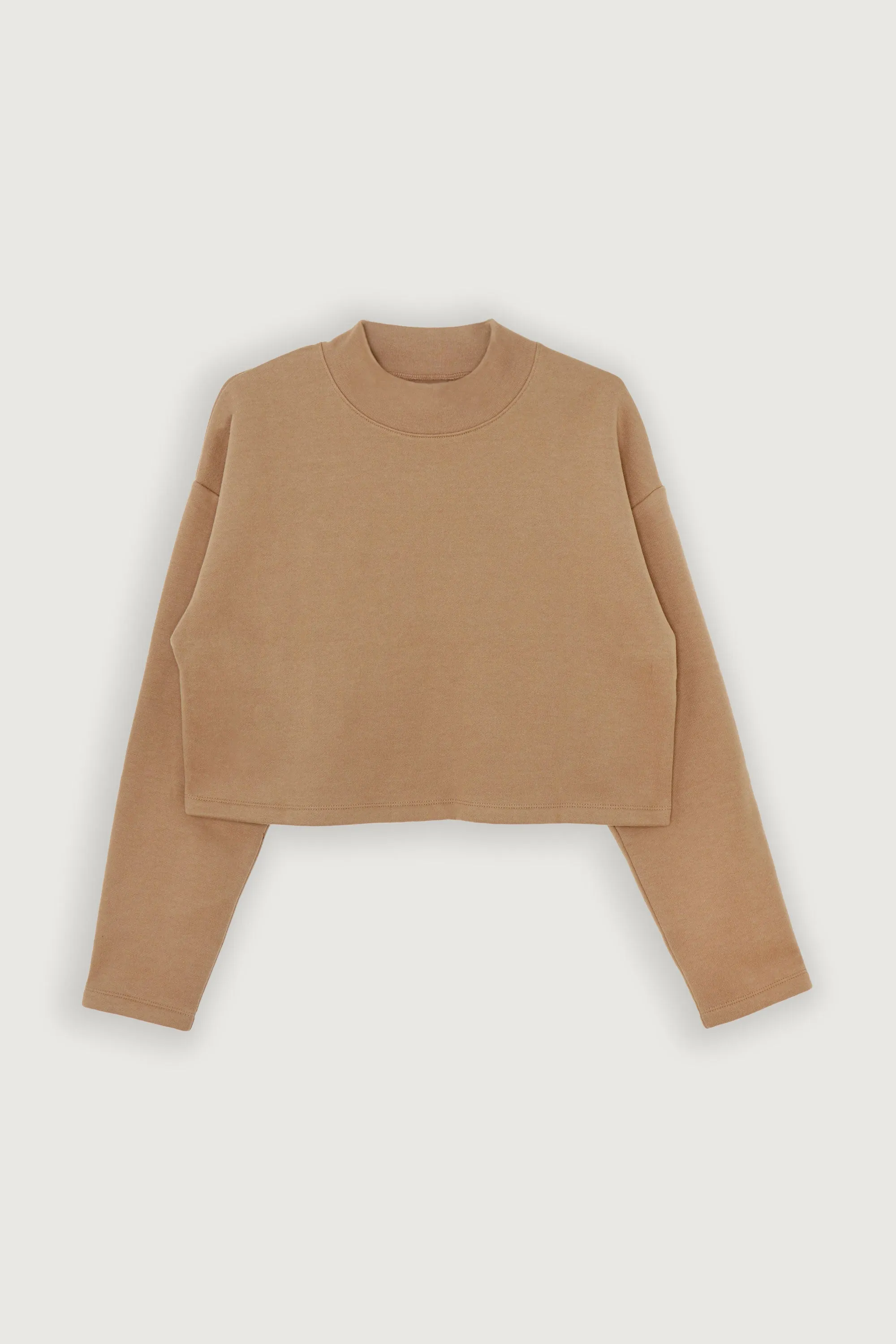 CROPPED MOCK NECK SWEATSHIRT sold by OAK AND FORT product image thumbnail 5