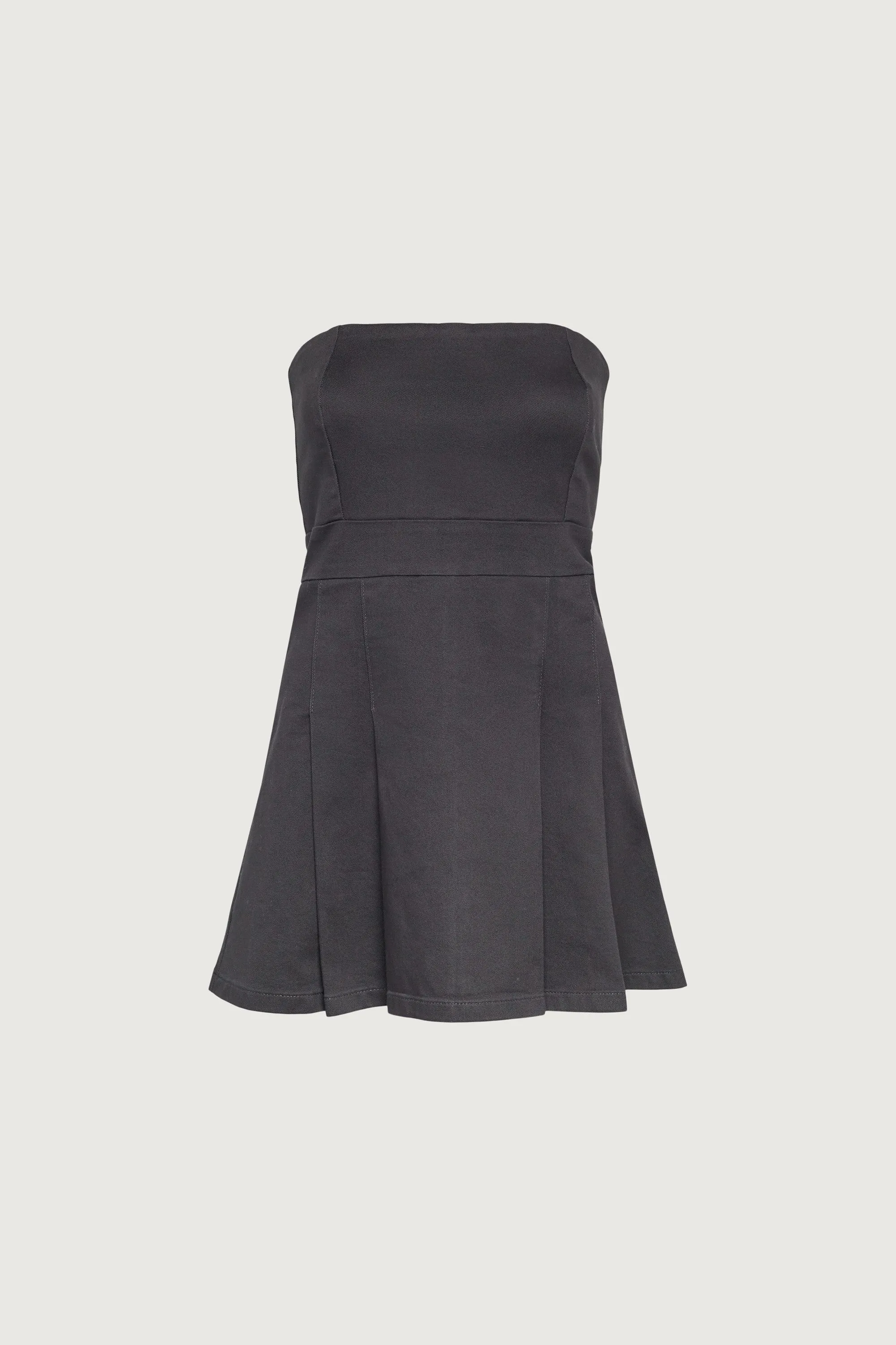 TWILL TUBE PLEATED MINI DRESS sold by OAK AND FORT product image thumbnail 5