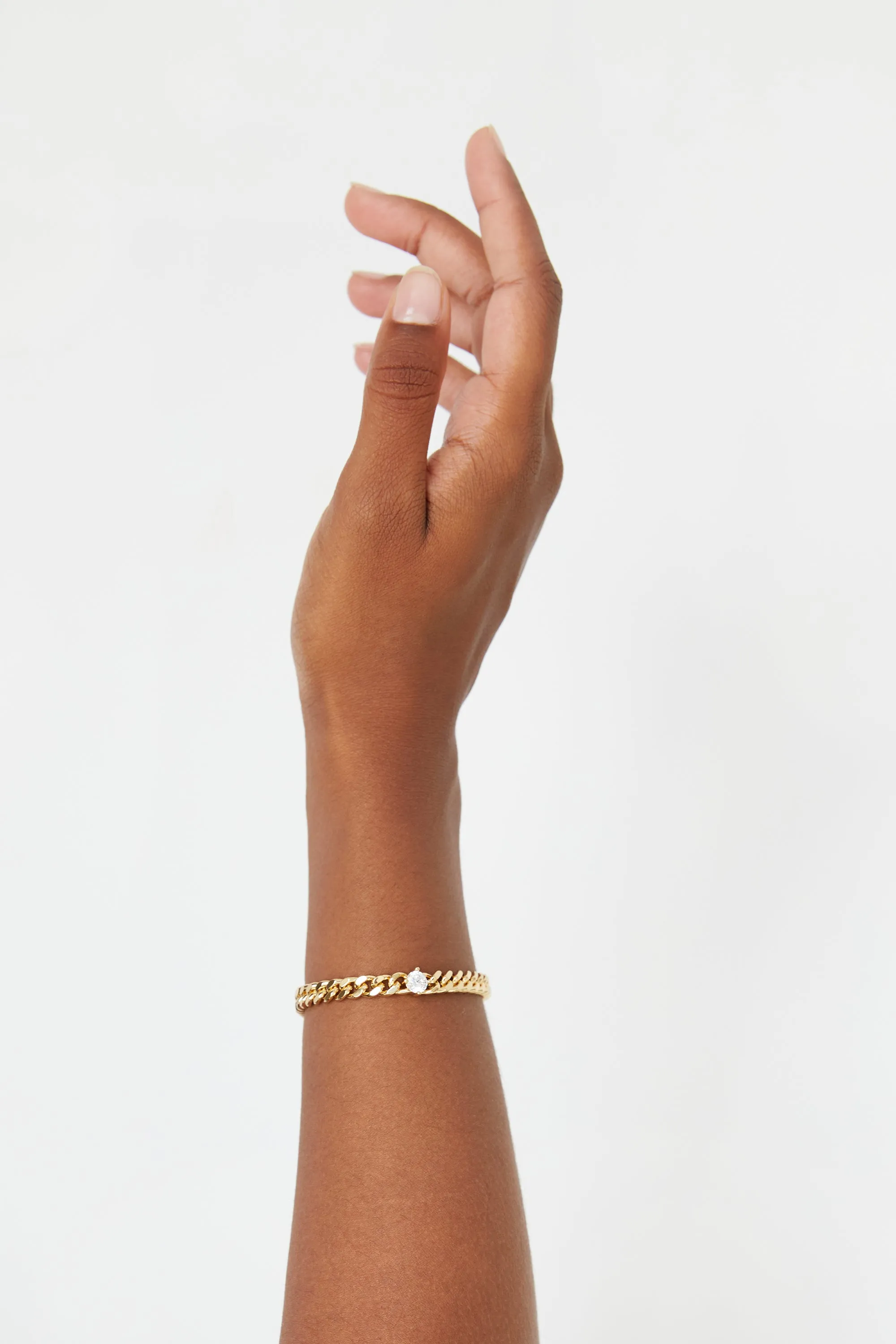 ZIRCONIA CURB BRACELET sold by OAK AND FORT