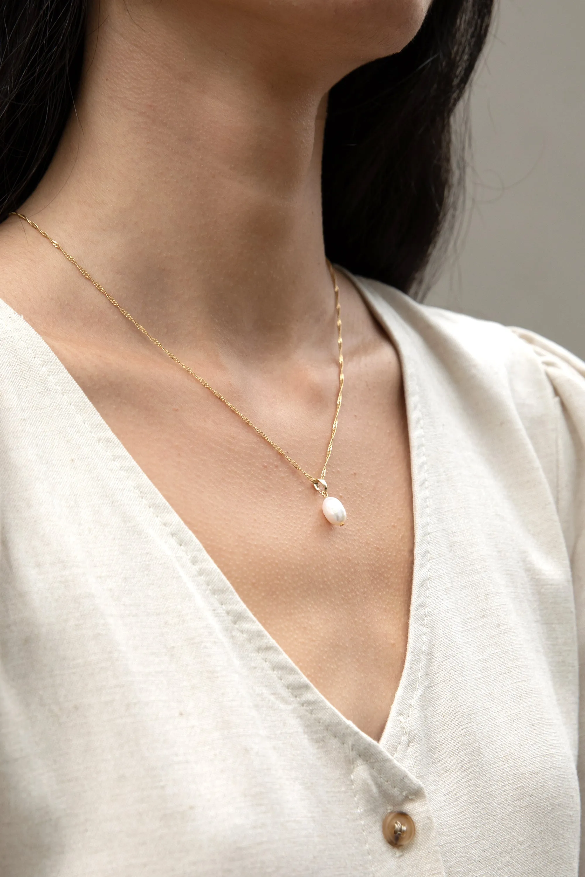 PEARL PENDANT NECKLACE sold by OAK AND FORT product image thumbnail 2