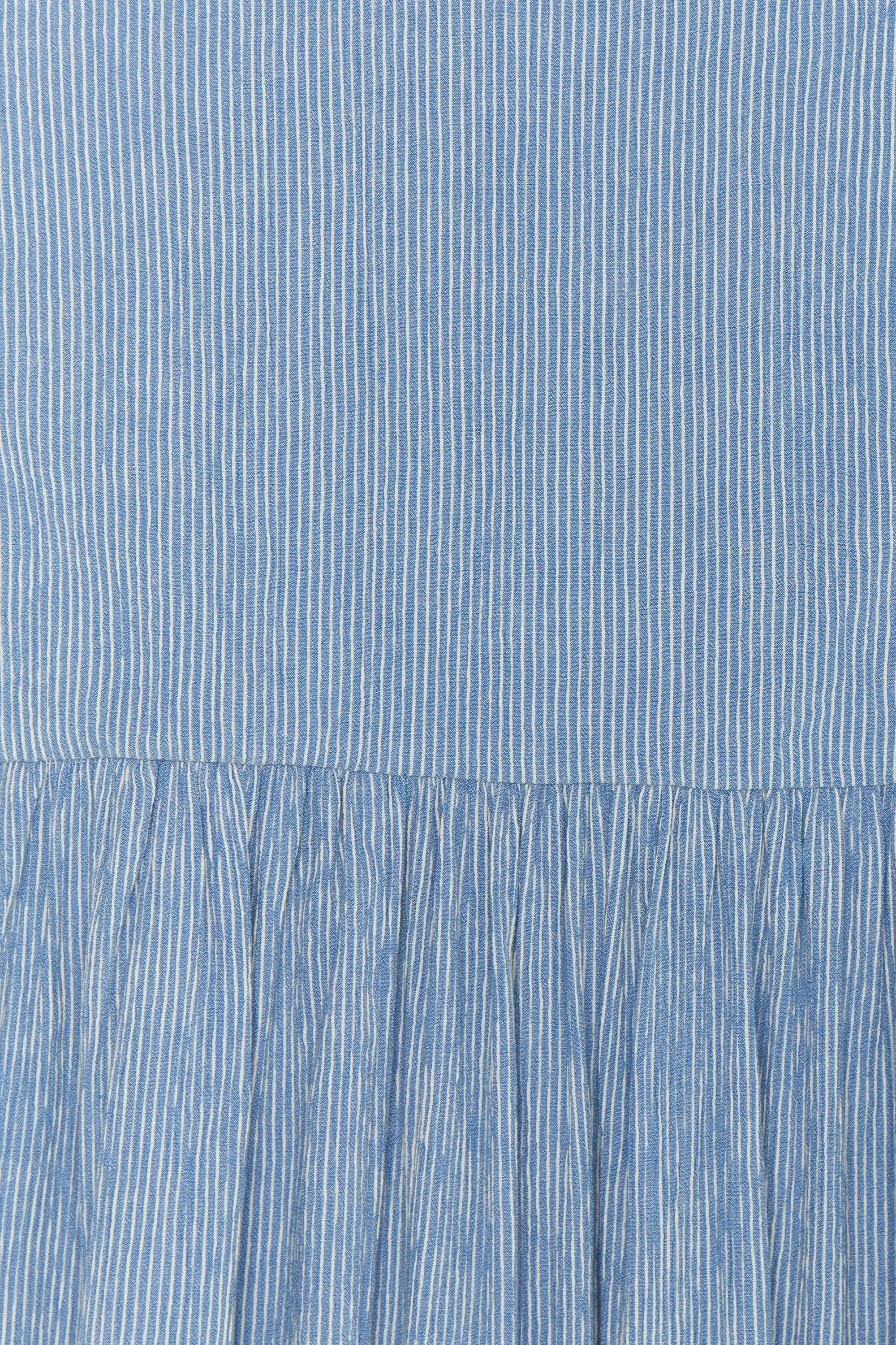 STRIPED SEERSUCKER FLOWY DRESS sold by OAK AND FORT product image thumbnail 4