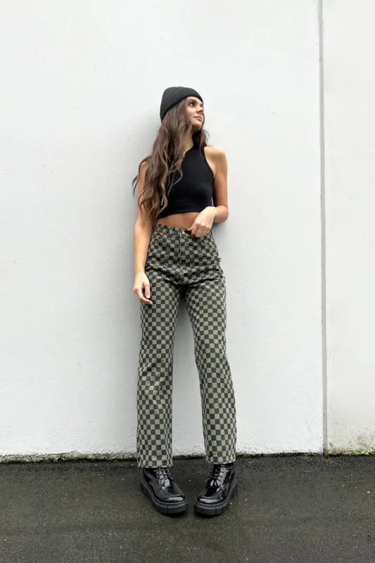 CHECKERED JEANS sold by OAK AND FORT