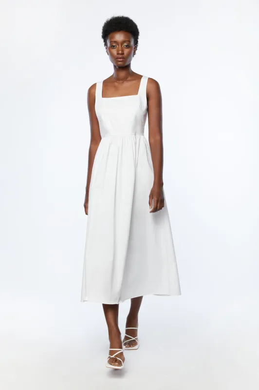 SQUARE NECK MIDI DRESS sold by OAK AND FORT