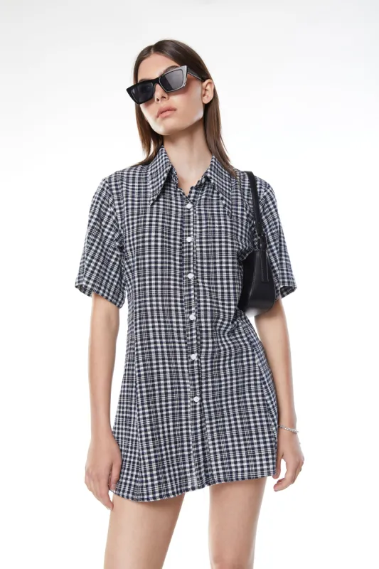 PLAID MINI DRESS sold by OAK AND FORT