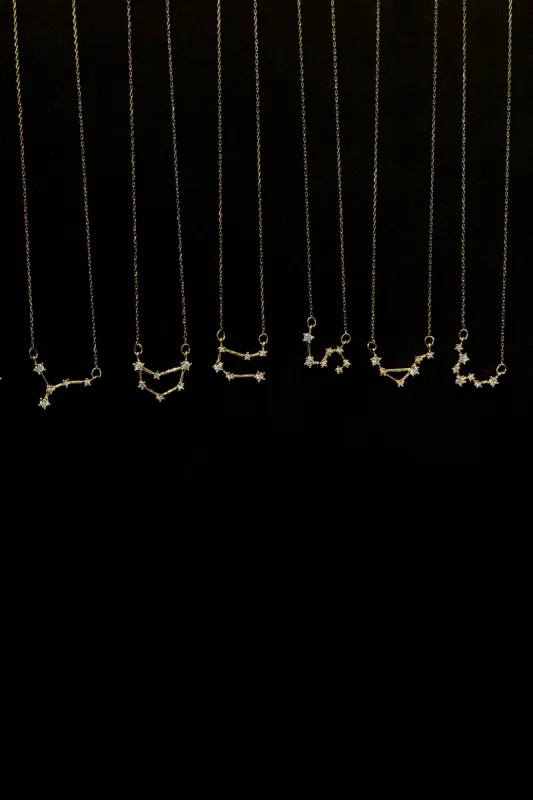 ZODIAC NECKLACE WITH ZIRCONIA sold by OAK AND FORT