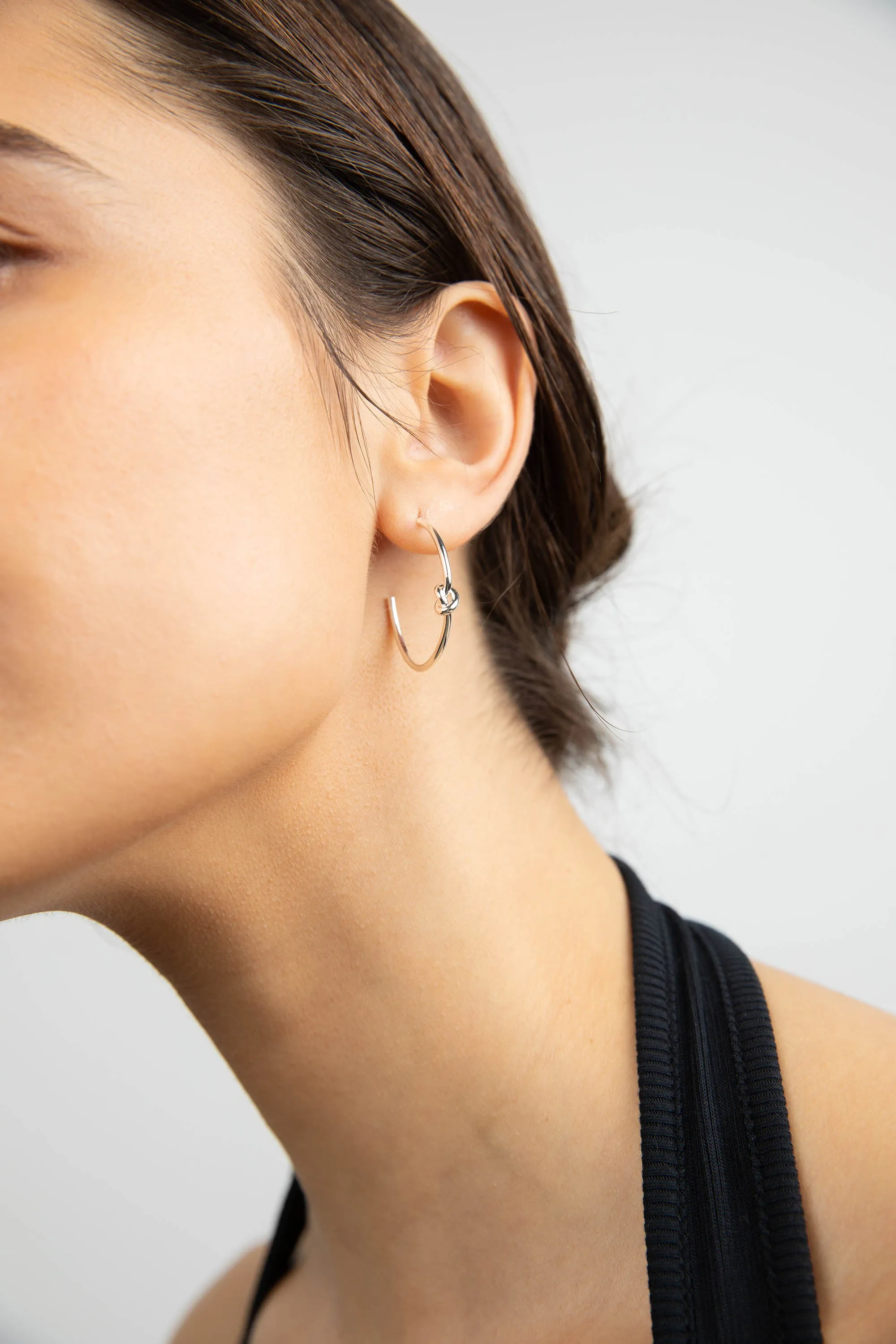 KNOT HOOP EARRING sold by OAK AND FORT