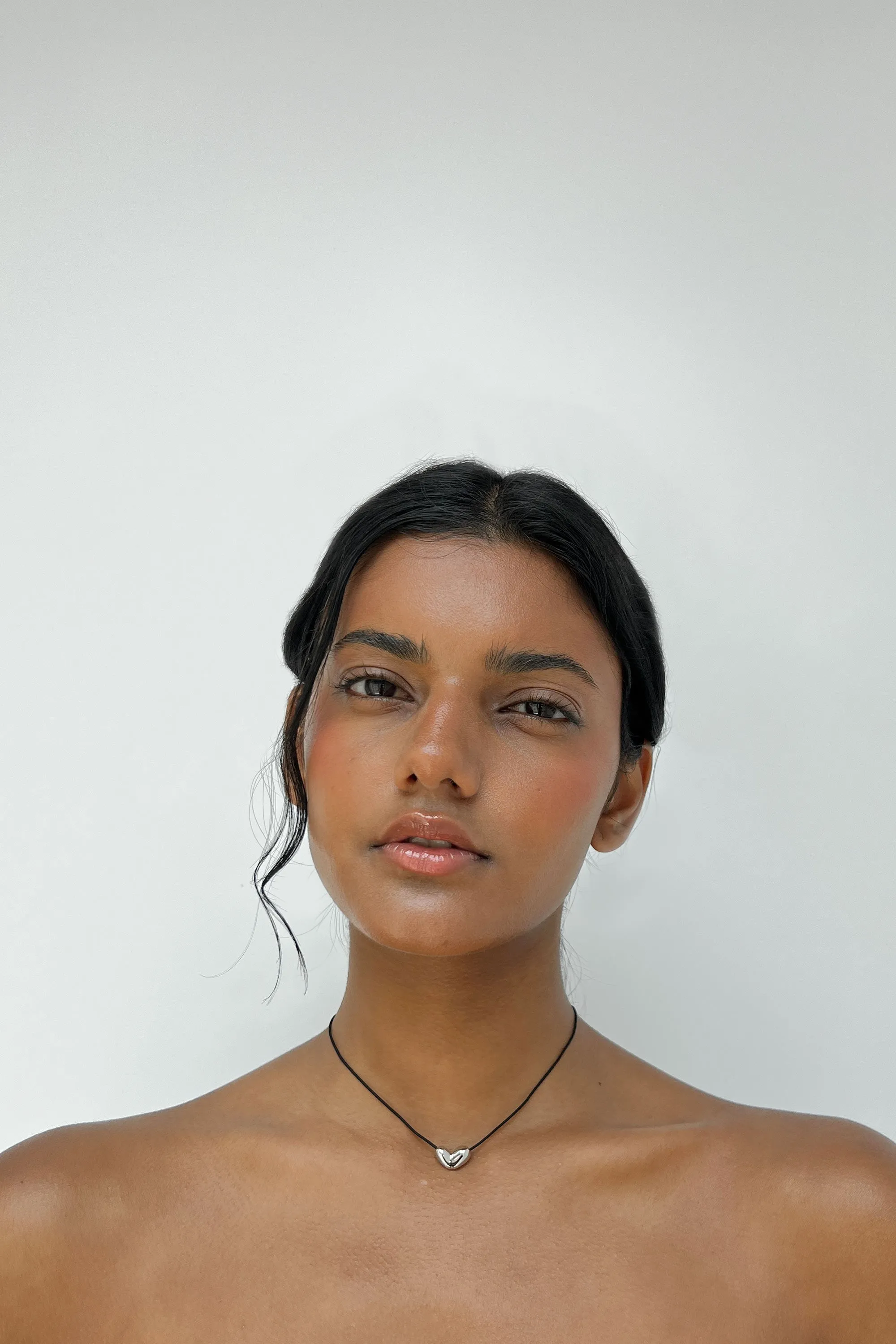 CORD NECKLACE WITH MINI HEART PENDANT sold by OAK AND FORT product image thumbnail 2