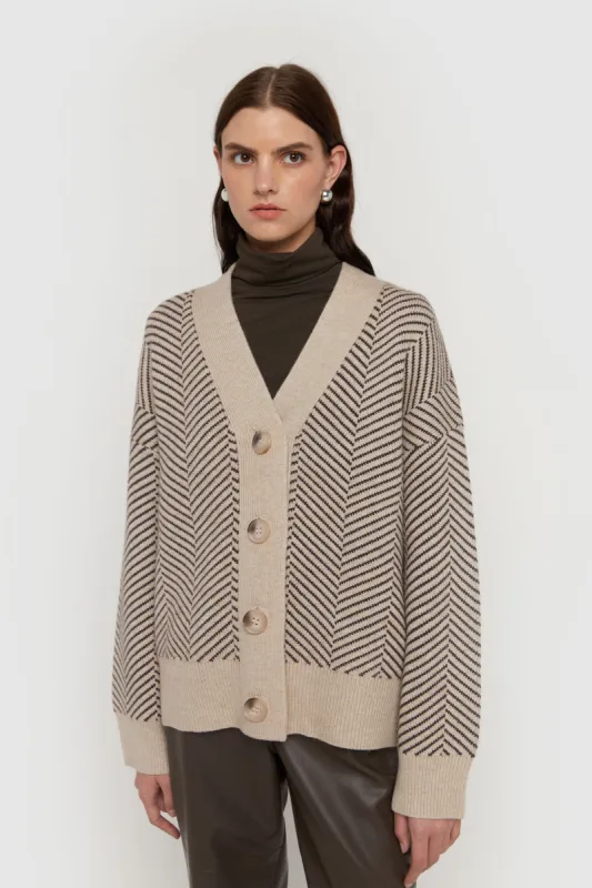 HERRINGBONE CARDIGAN sold by OAK AND FORT