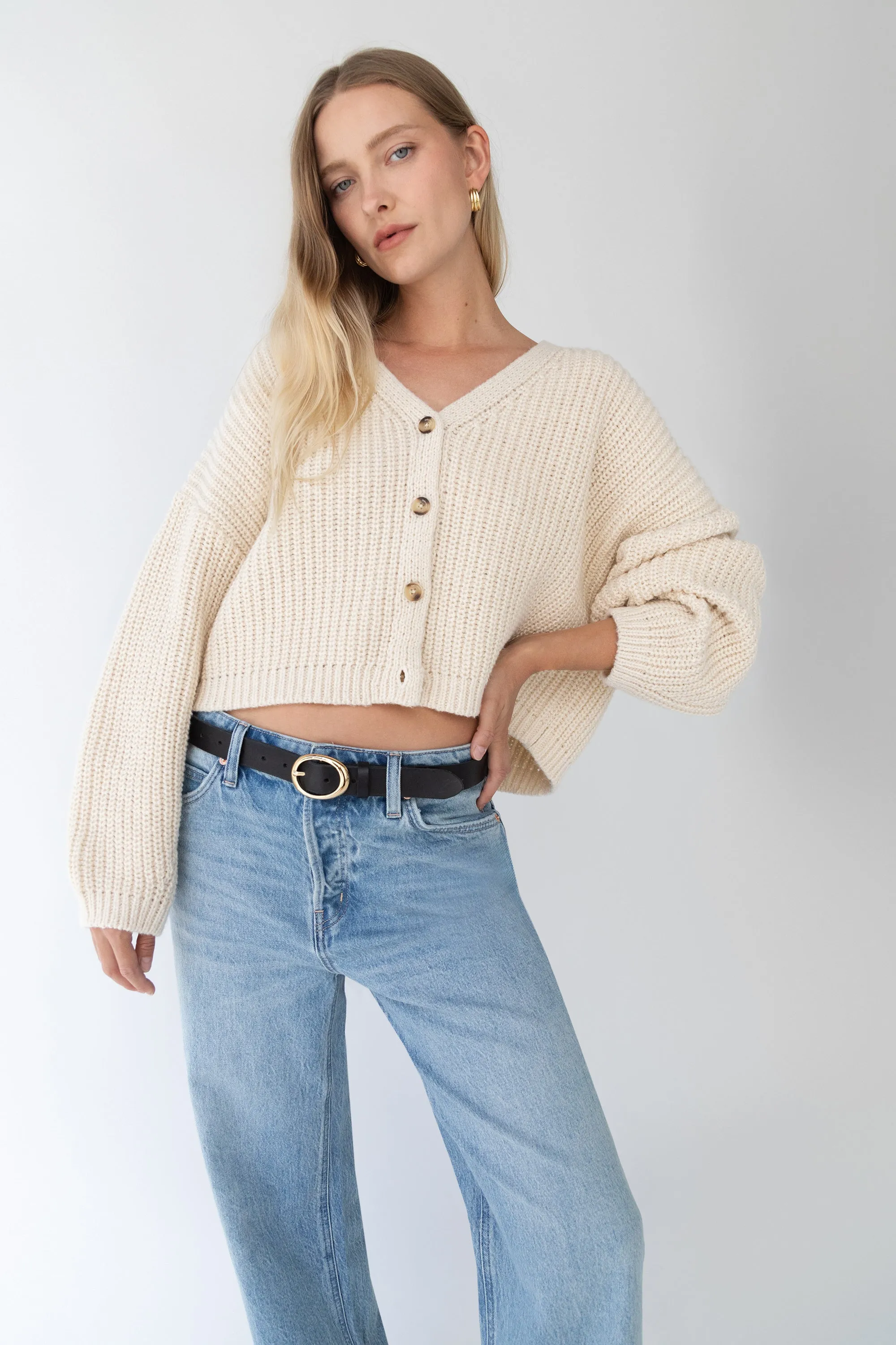 CHUNKY KNIT OVERSIZED CARDIGAN sold by OAK AND FORT