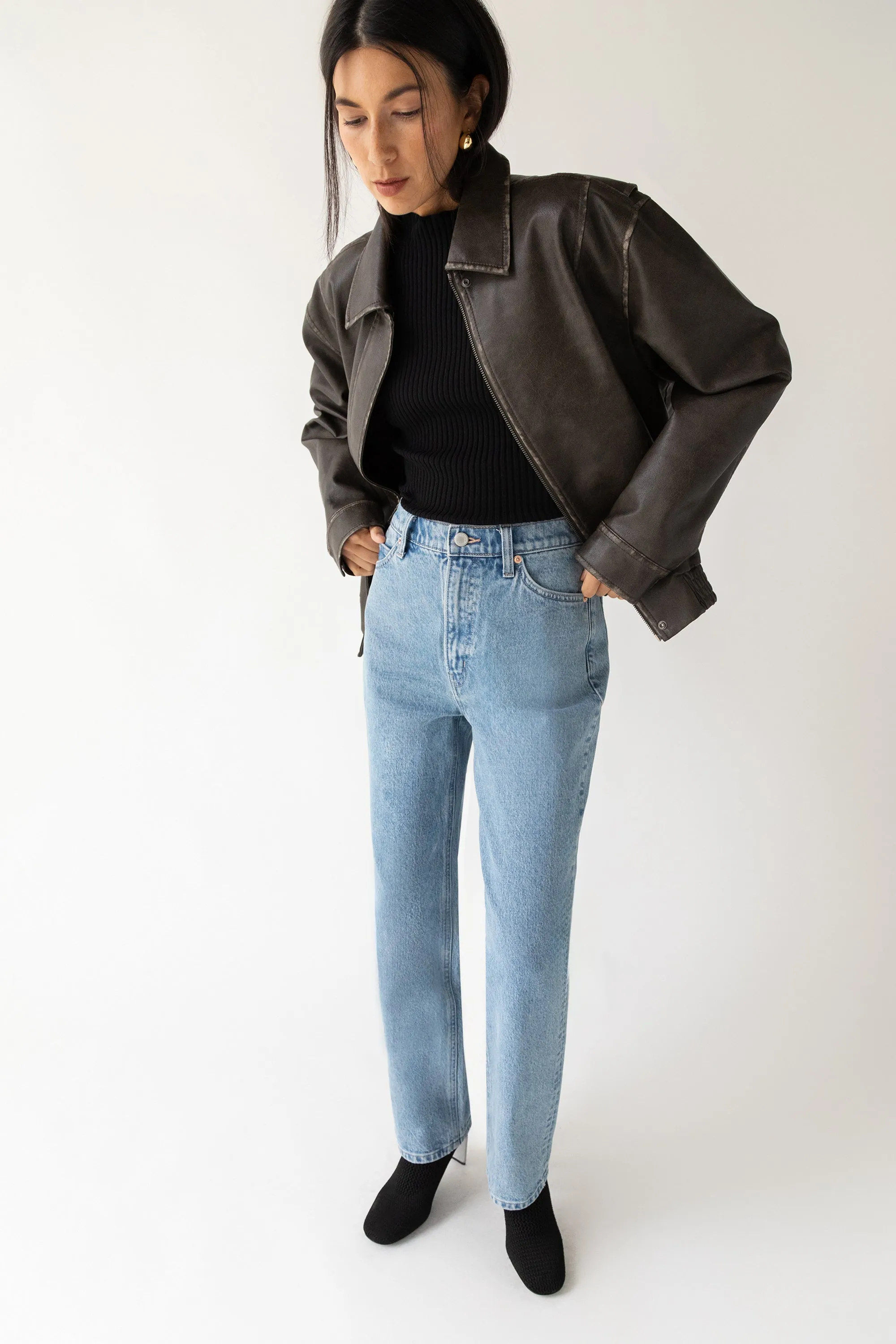 STRAIGHT LEG JEAN sold by OAK AND FORT product image thumbnail 5