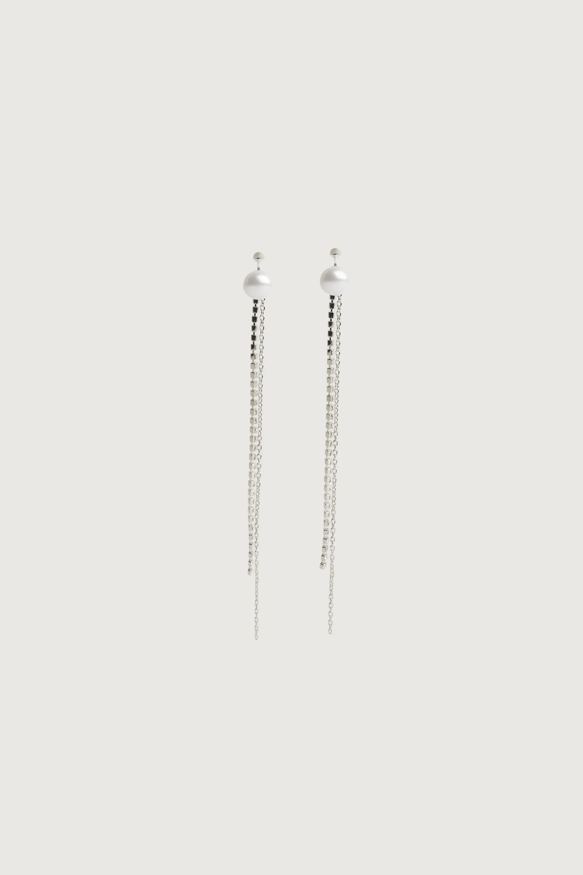 CHAIN AND ZIRCONIA DROP EARRING sold by OAK AND FORT product image thumbnail 2