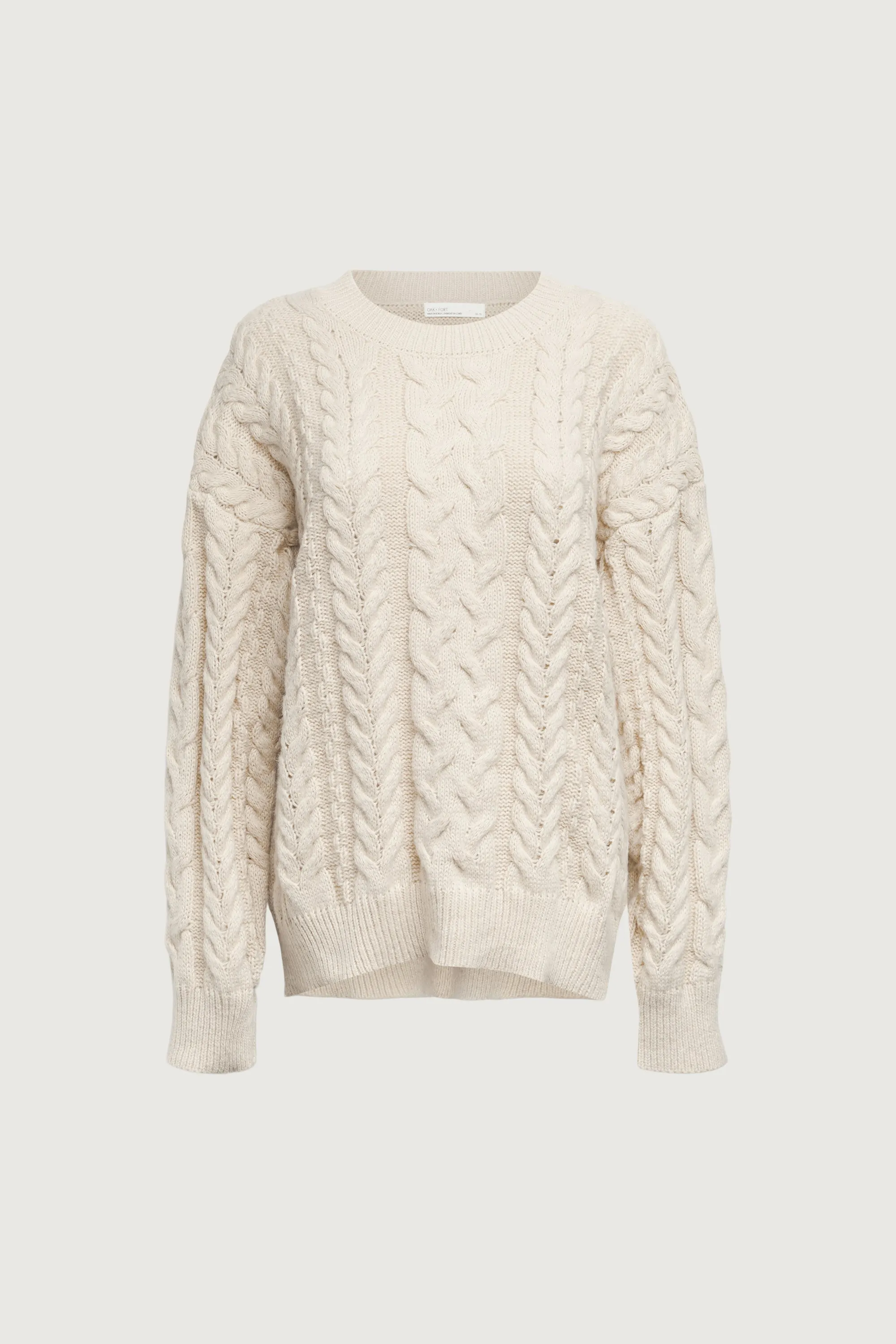 CABLE KNIT CREWNECK SWEATER sold by OAK AND FORT product image thumbnail 4