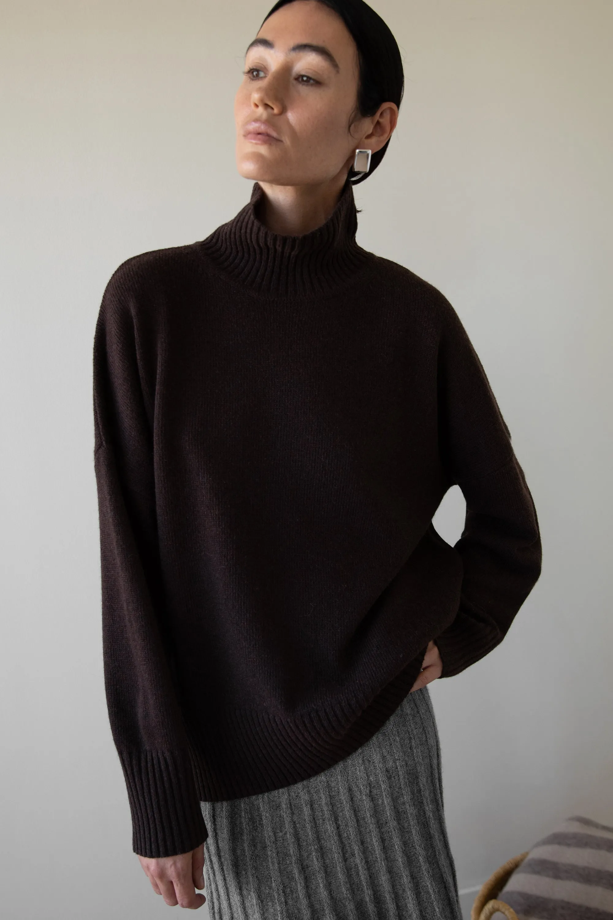WOOL-BLEND OVERSIZED TURTLENECK SWEATER sold by OAK AND FORT