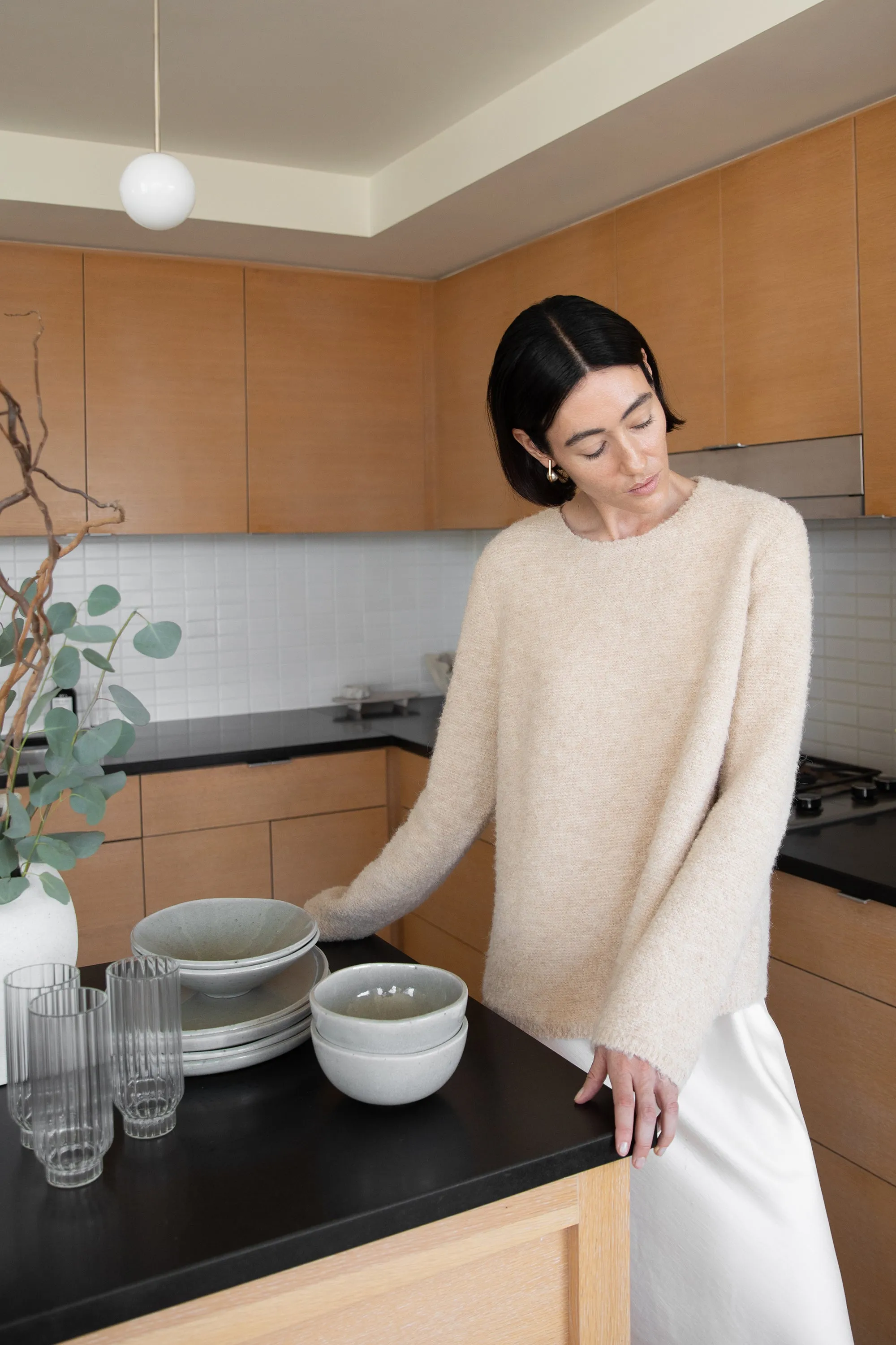 BOUCLE KNIT CREWNECK SWEATER sold by OAK AND FORT product image thumbnail 3