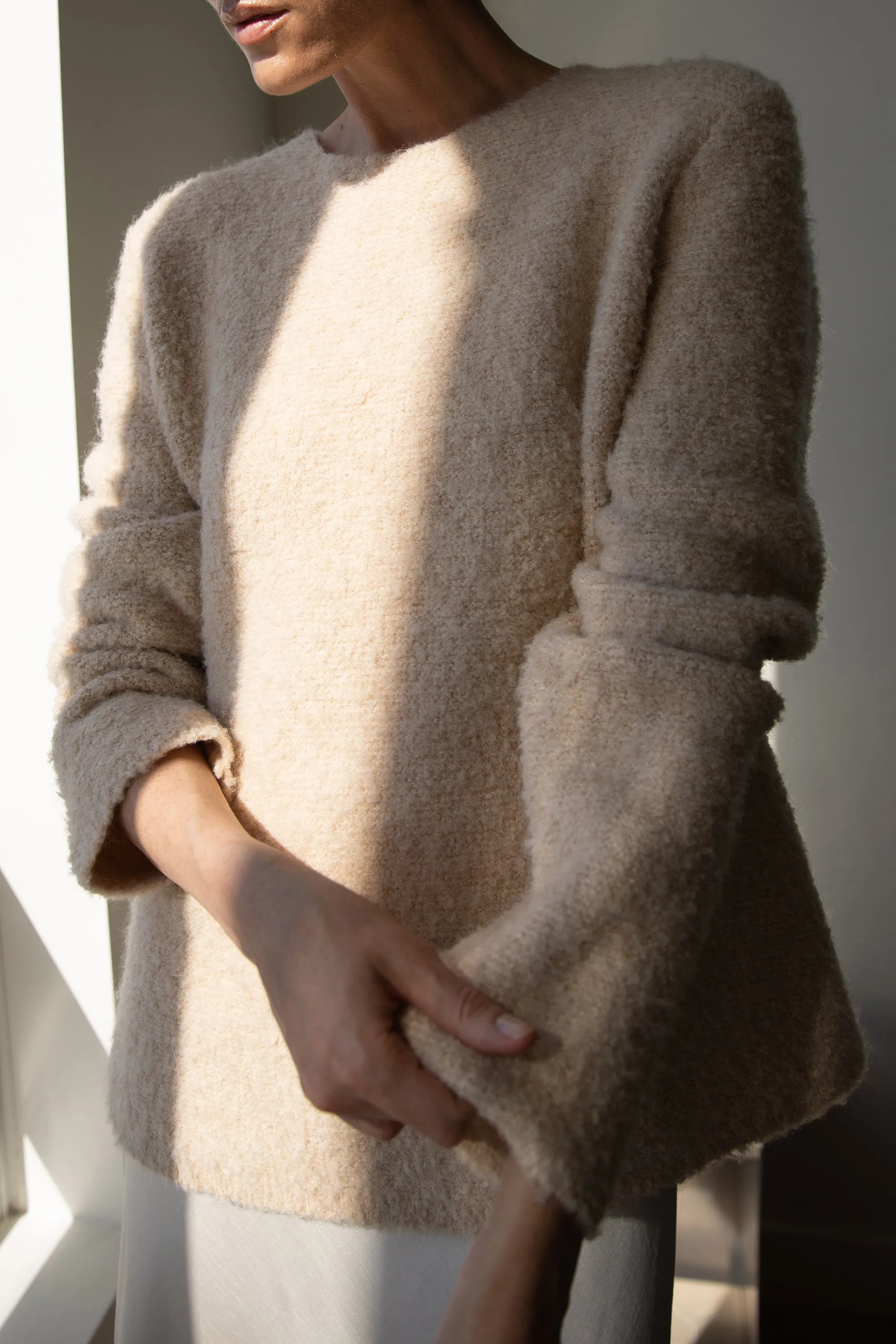 BOUCLE KNIT CREWNECK SWEATER sold by OAK AND FORT product image thumbnail 2