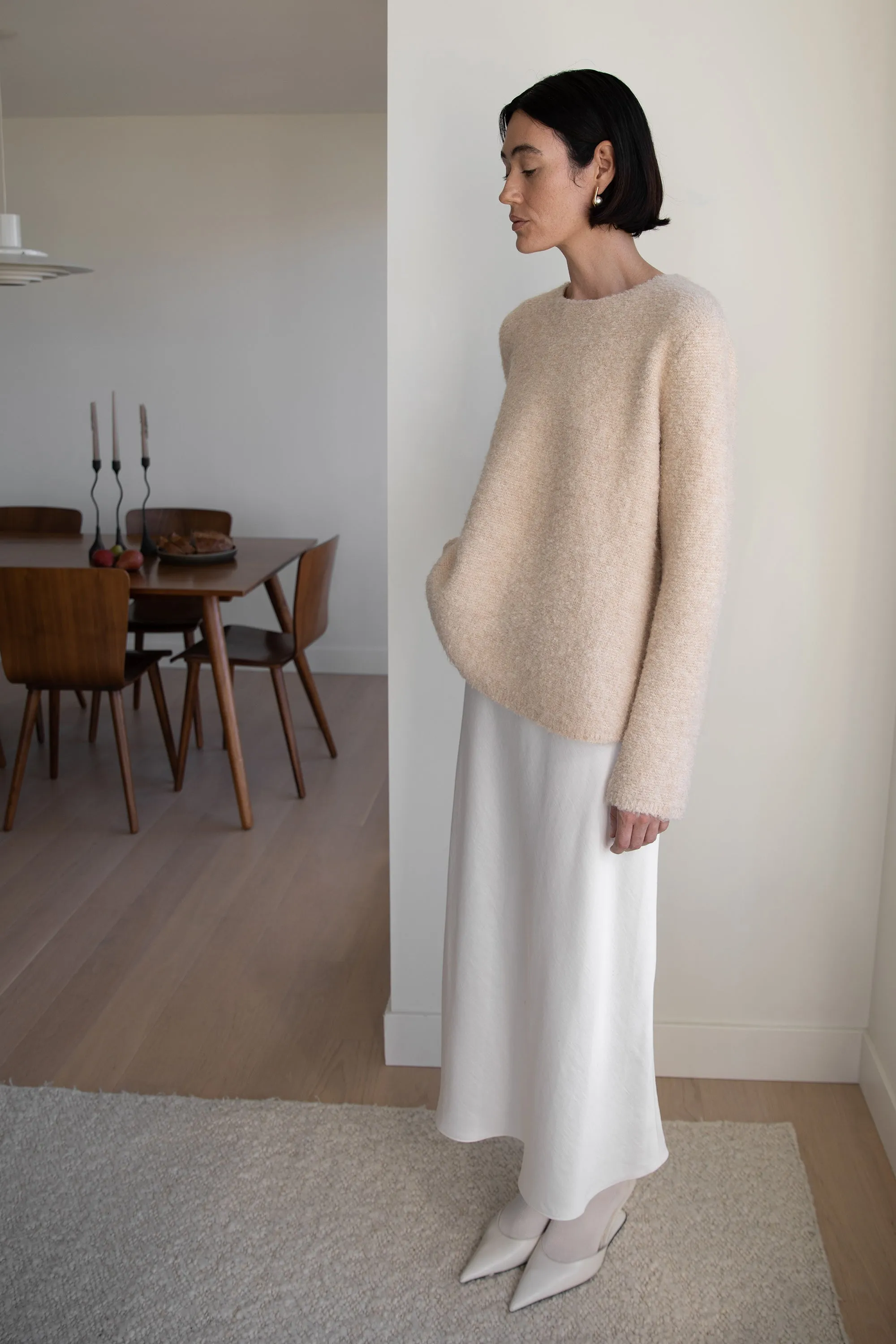 BOUCLE KNIT CREWNECK SWEATER sold by OAK AND FORT