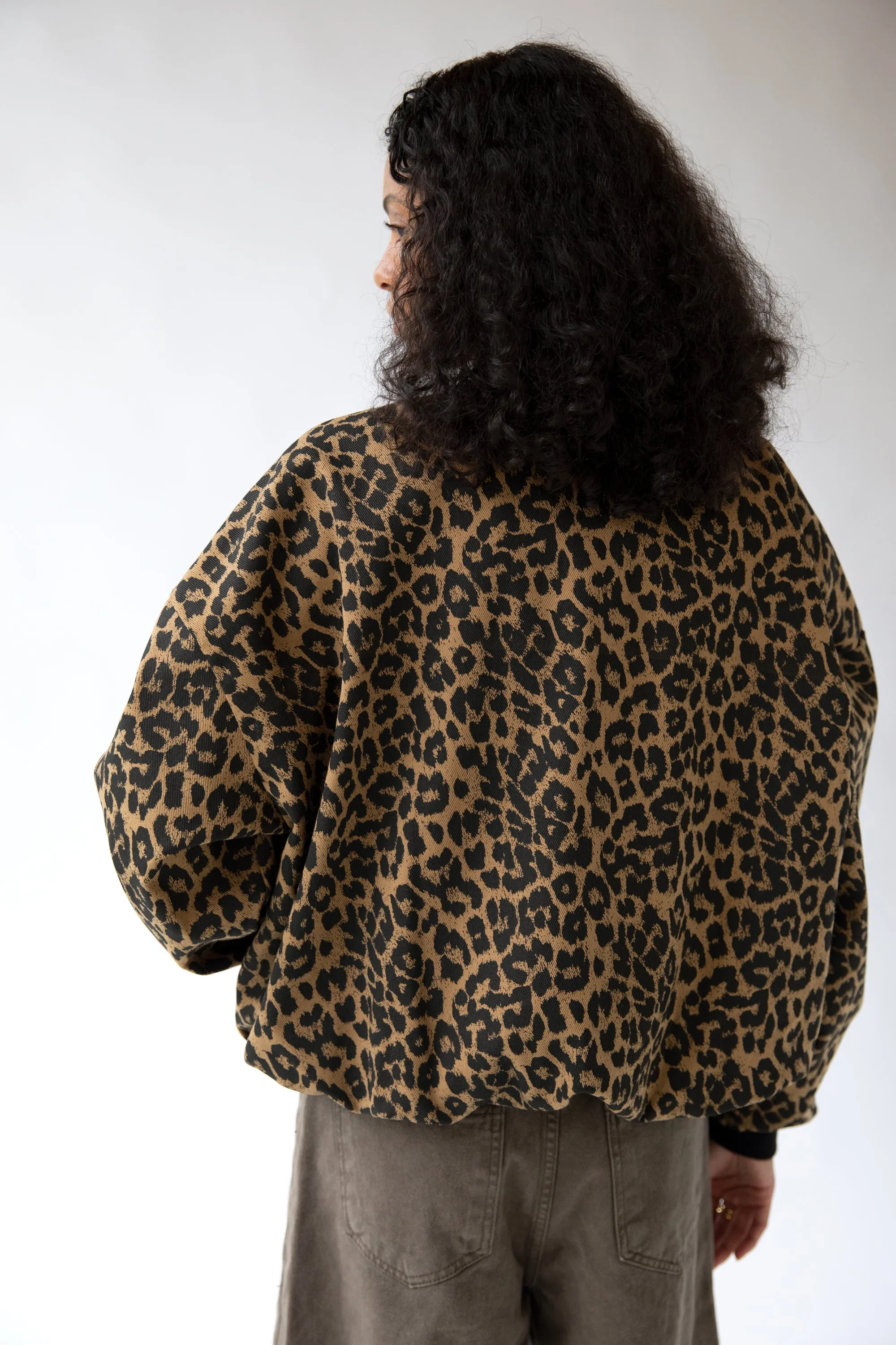 LEOPARD PRINT BOMBER JACKET sold by OAK AND FORT product image thumbnail 4