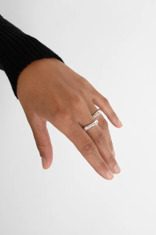 ORGANIC SHAPED RING WITH ZIRCONIA sold by OAK AND FORT
