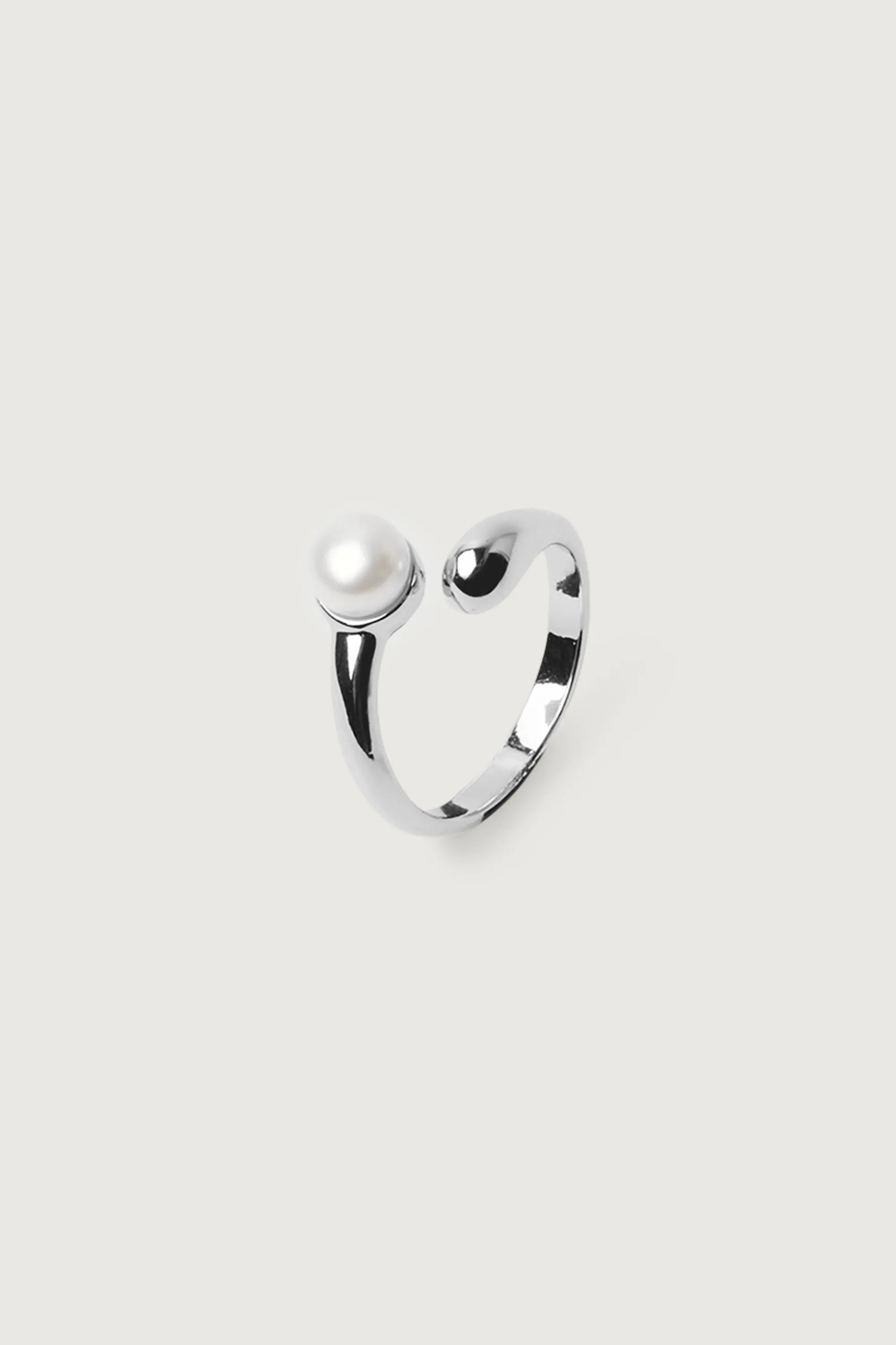 CURVED RING WITH PEARL sold by OAK AND FORT product image thumbnail 2