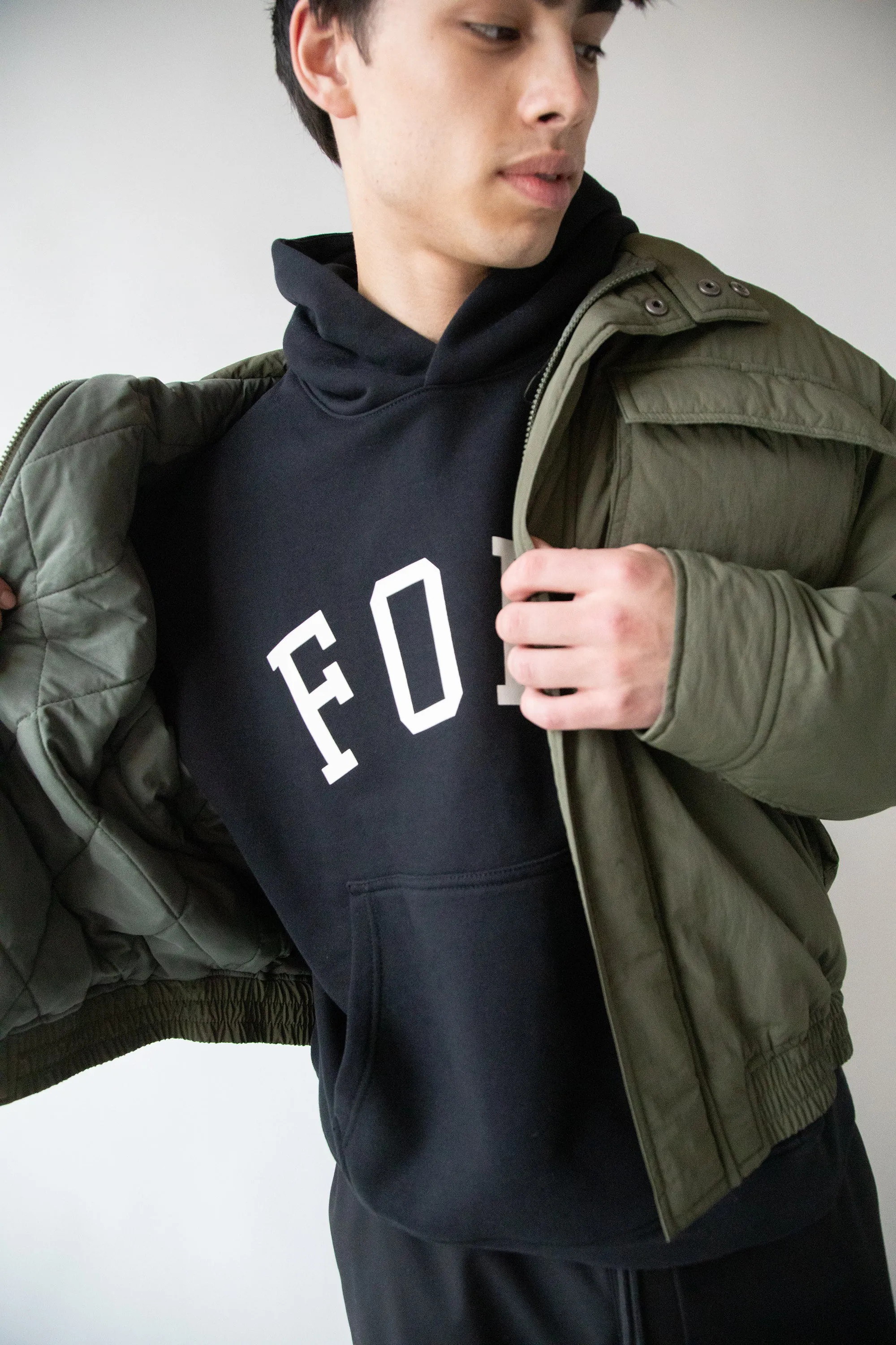 LS OVERSIZED NYLON BOMBER JACKET sold by OAK AND FORT product image thumbnail 3