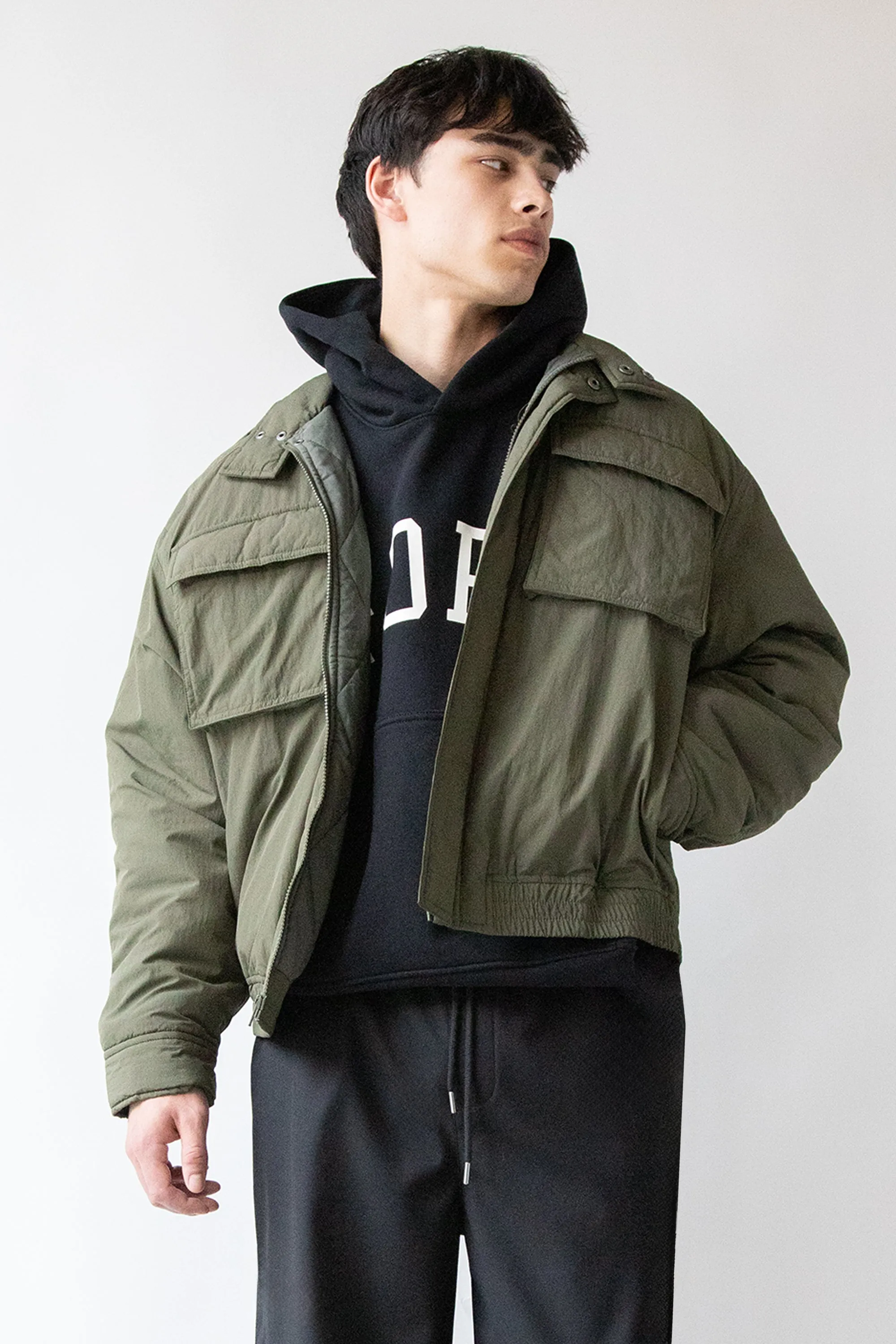 LS OVERSIZED NYLON BOMBER JACKET sold by OAK AND FORT