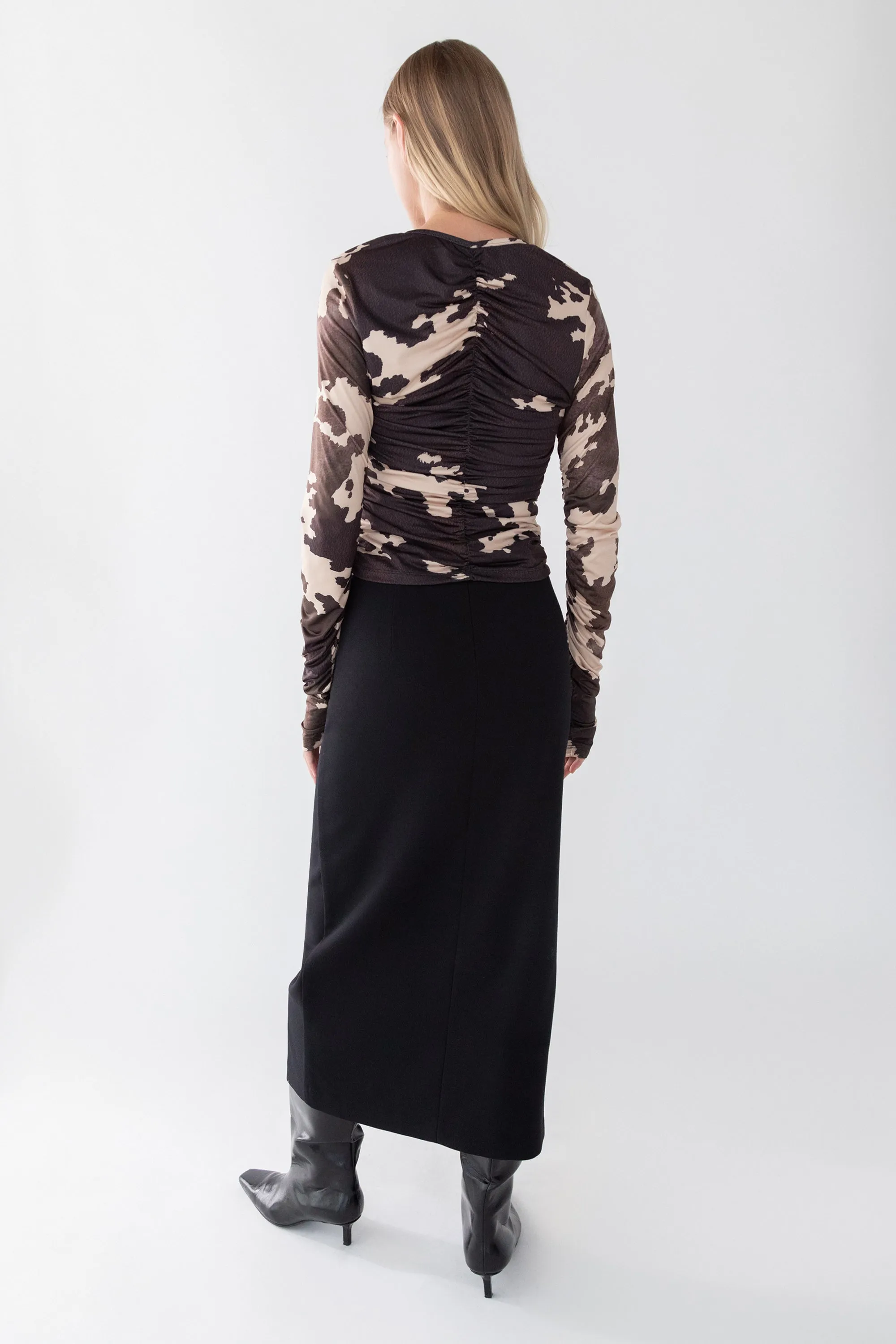 WRAP MAXI SUITING SKIRT sold by OAK AND FORT product image thumbnail 4