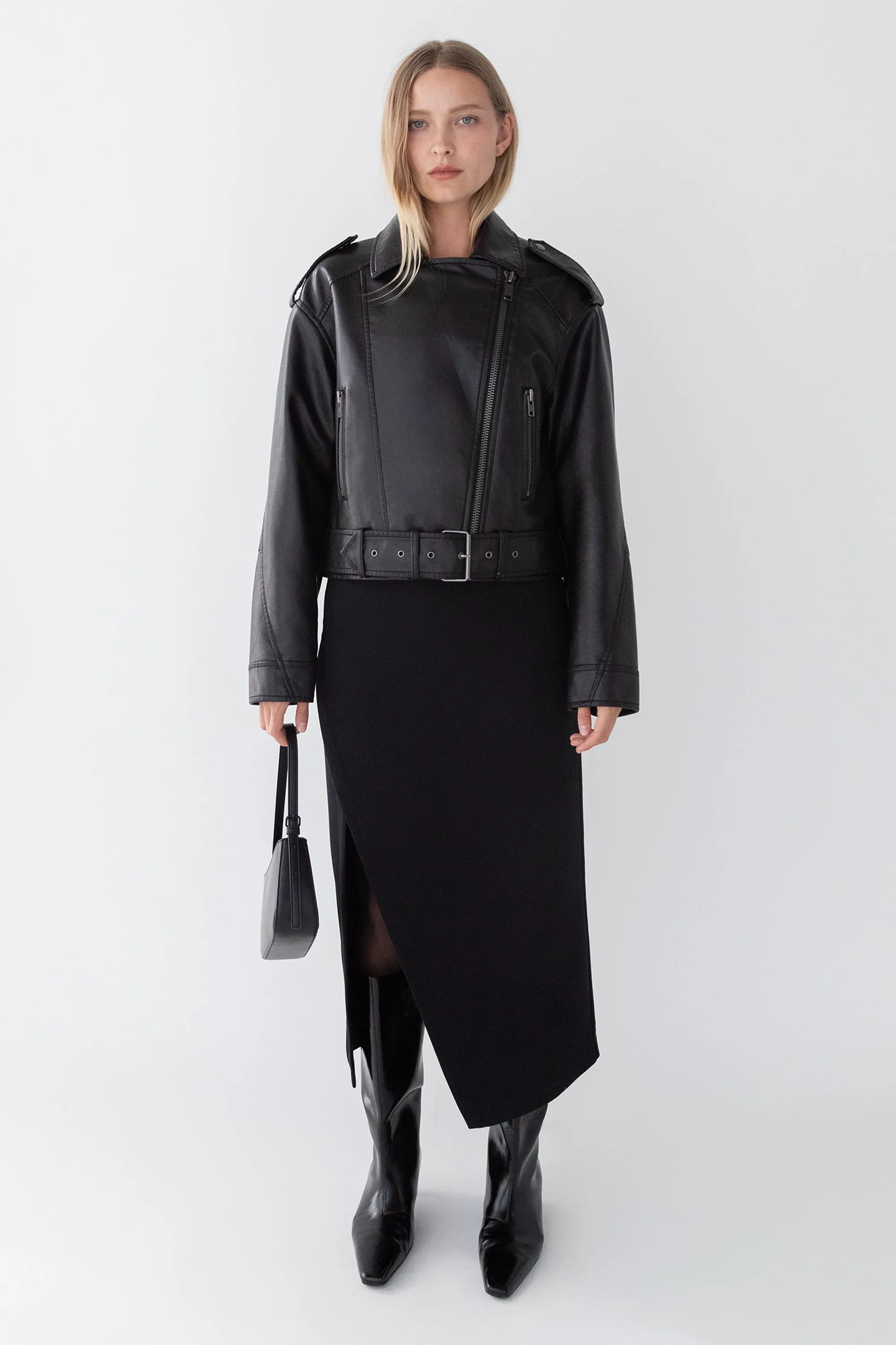 WRAP MAXI SUITING SKIRT sold by OAK AND FORT product image thumbnail 3