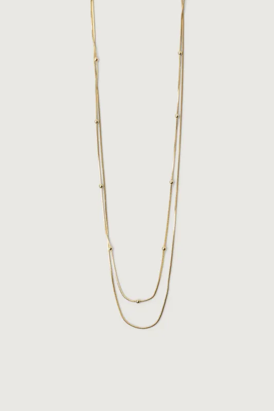 DOUBLE SNAKE CHAIN NECKLACE sold by OAK AND FORT