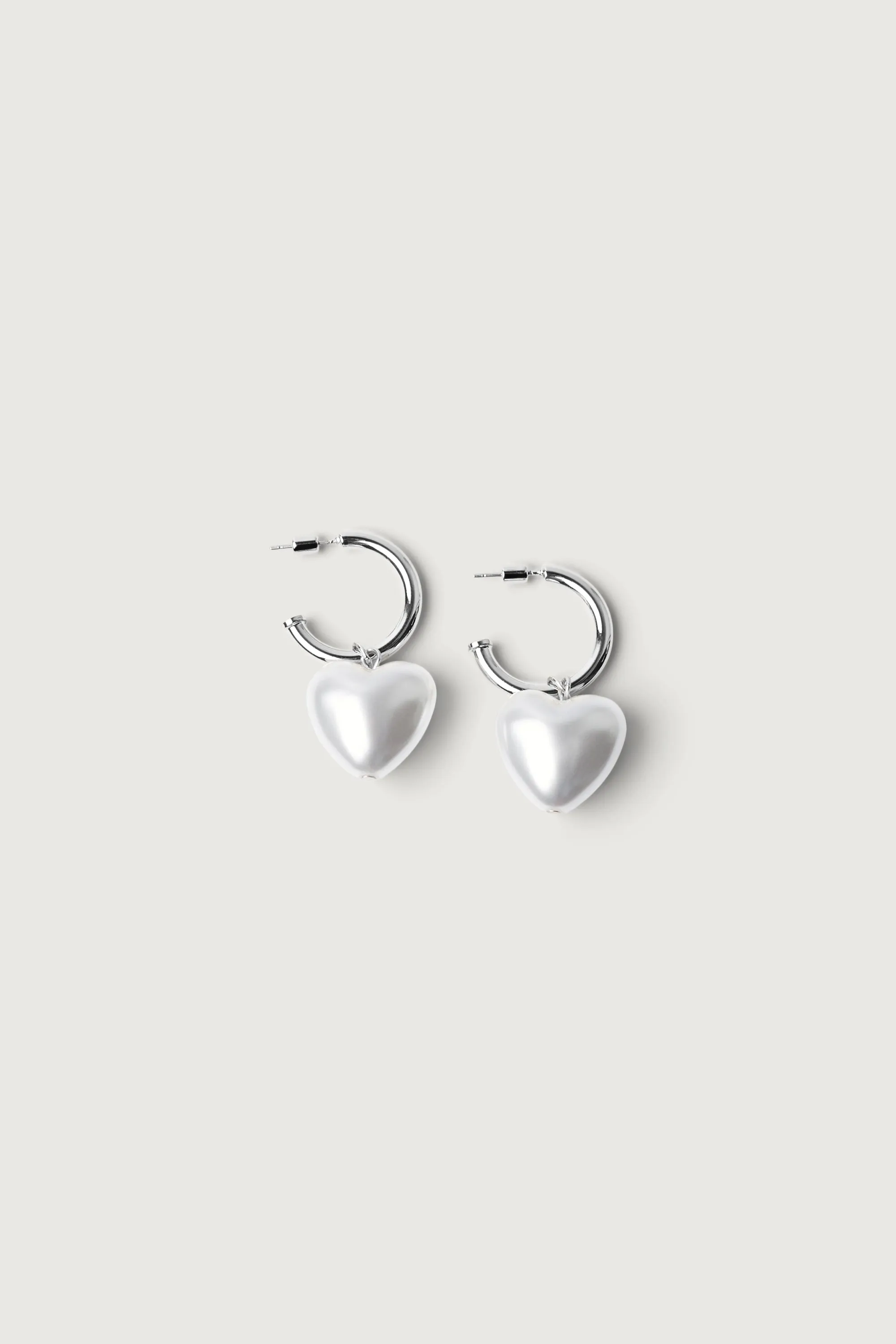HEART PEARL HOOPS sold by OAK AND FORT product image thumbnail 2