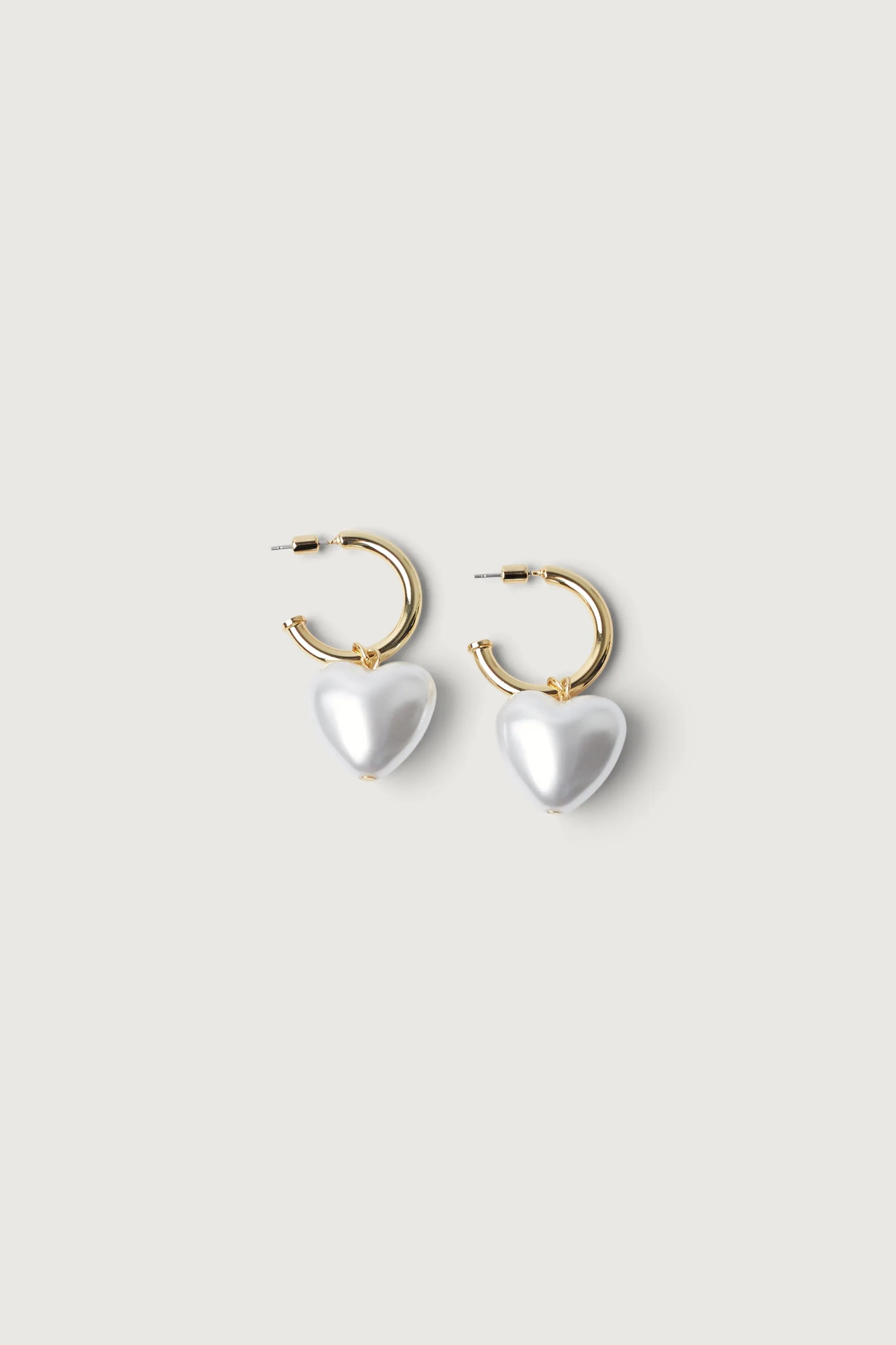HEART PEARL HOOPS sold by OAK AND FORT